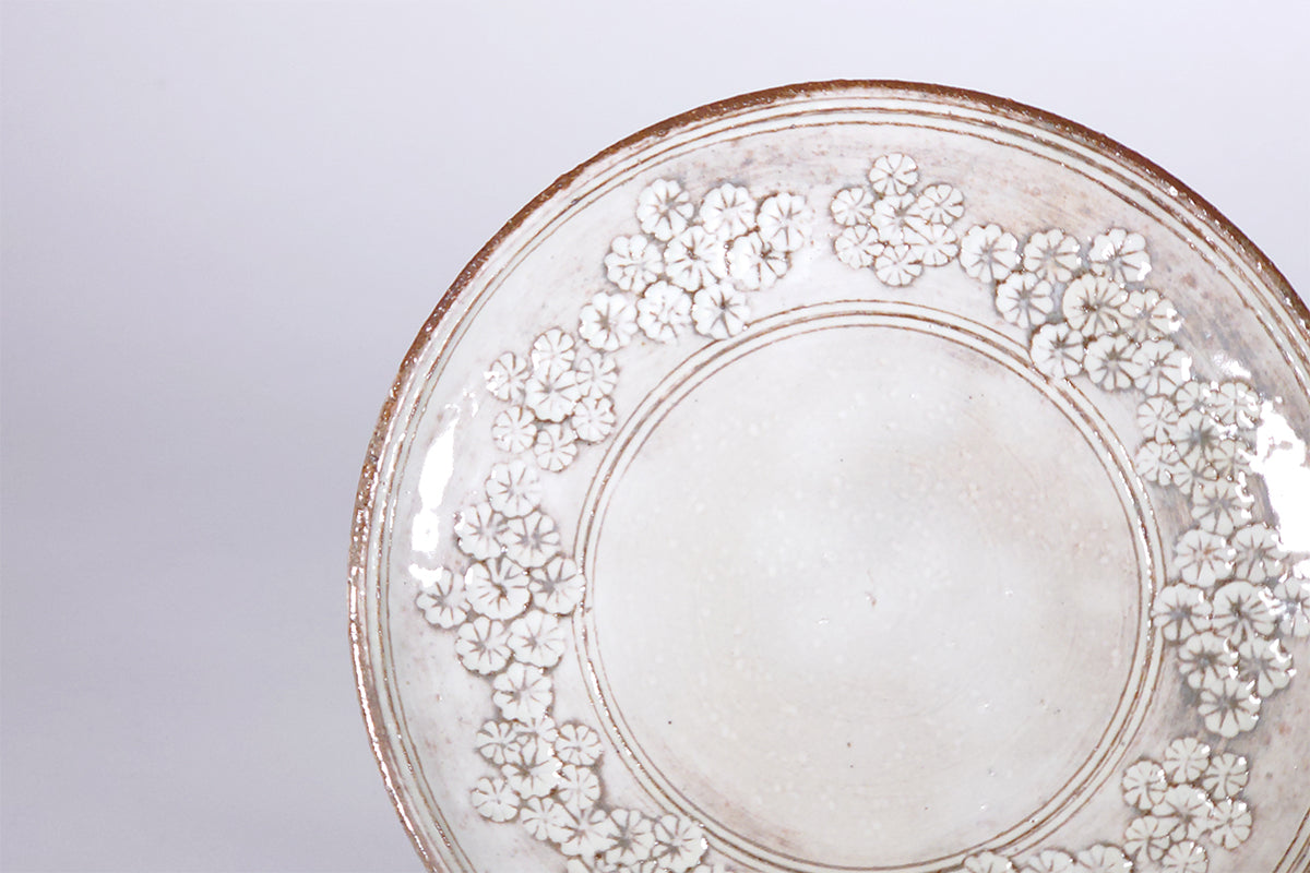 三島手花ごよみ 4寸皿