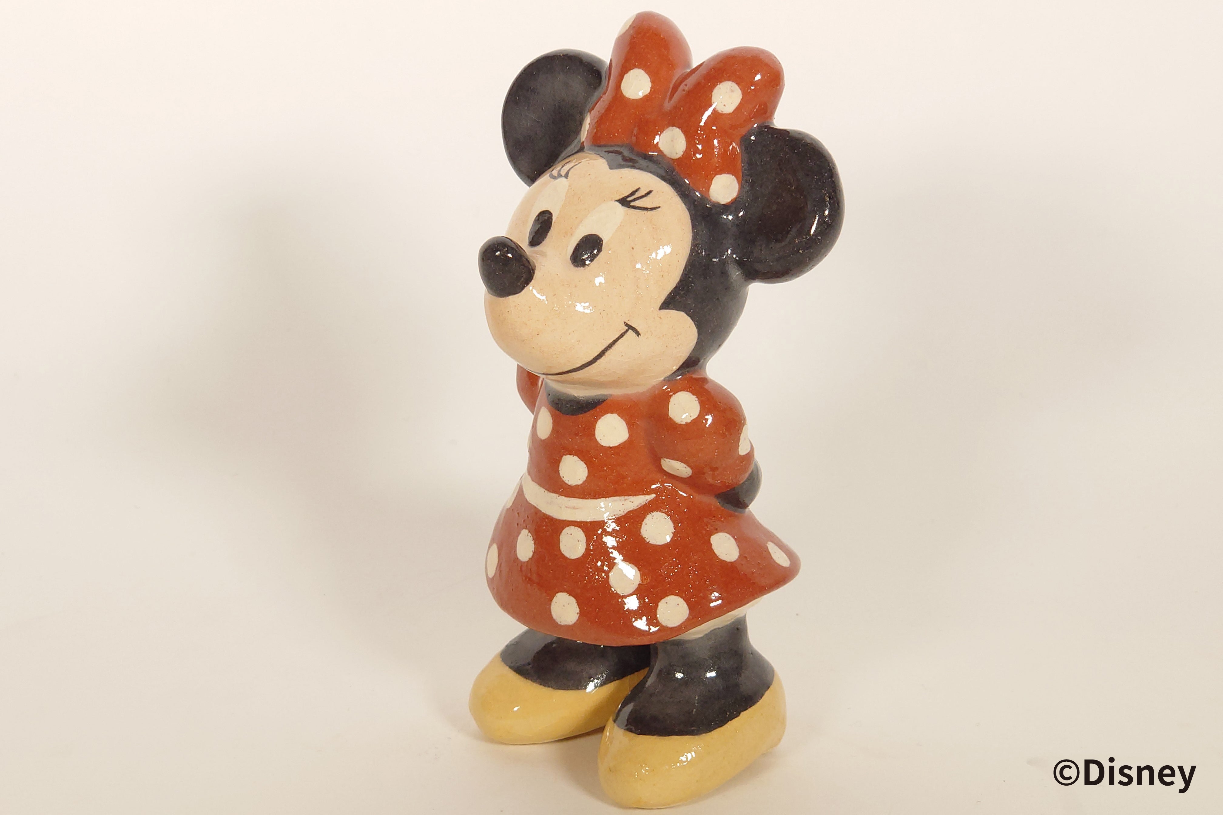<ミニーマウス>楽焼人形【ディズニー/京都伝統工芸シリーズ】