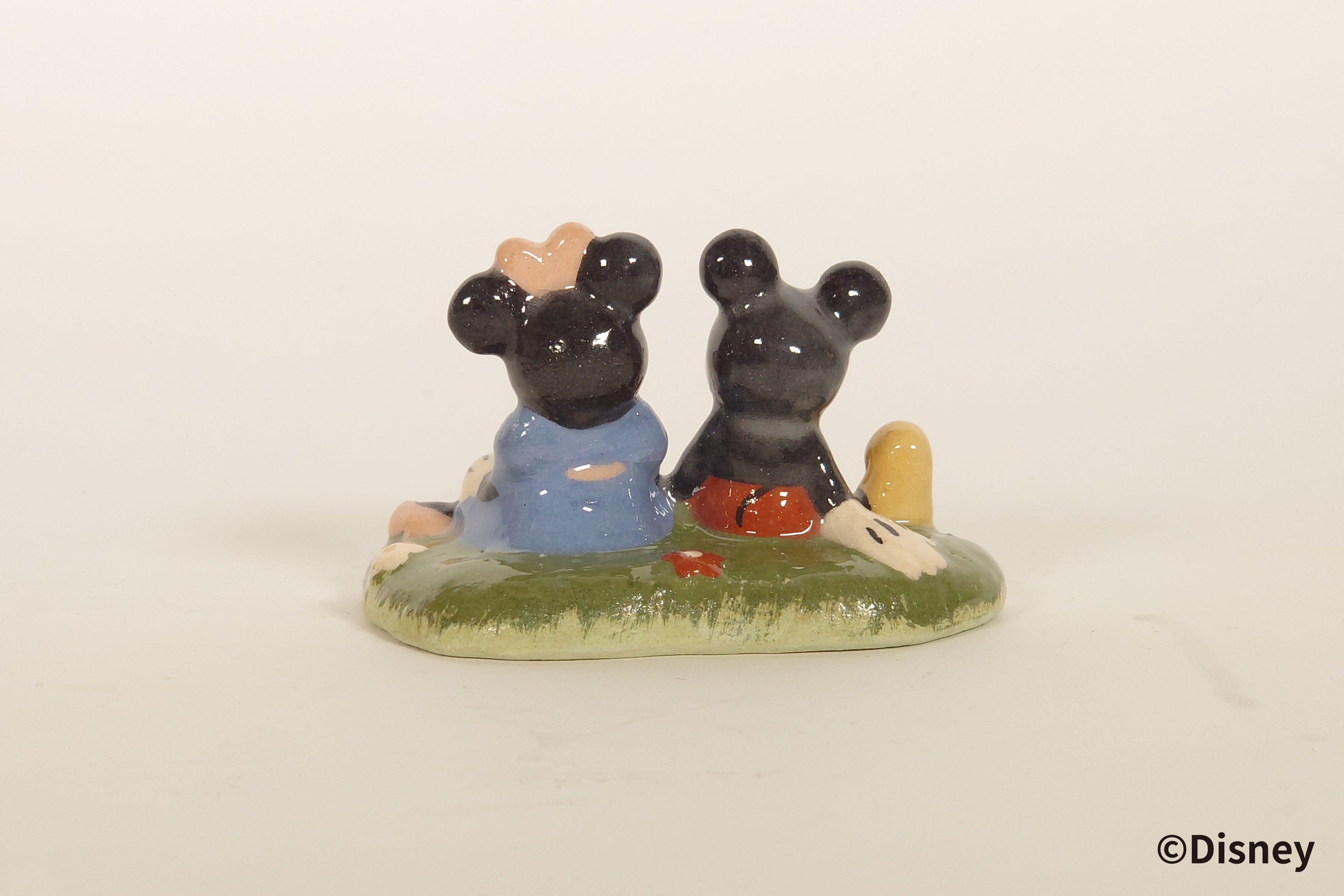 <ミッキー&ミニー>楽焼人形【ディズニー/京都伝統工芸シリーズ】