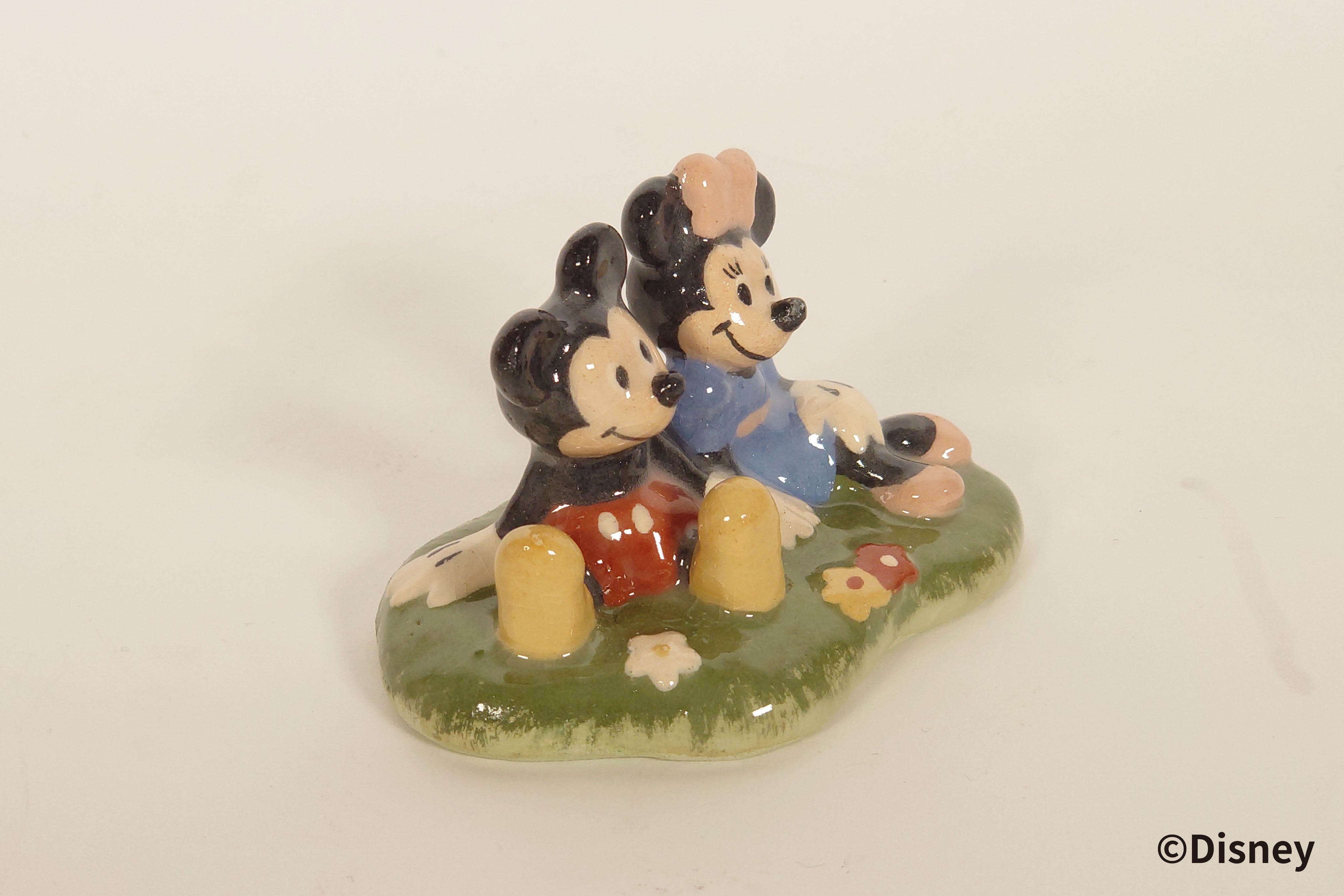 <ミッキー&ミニー>楽焼人形【ディズニー/京都伝統工芸シリーズ】