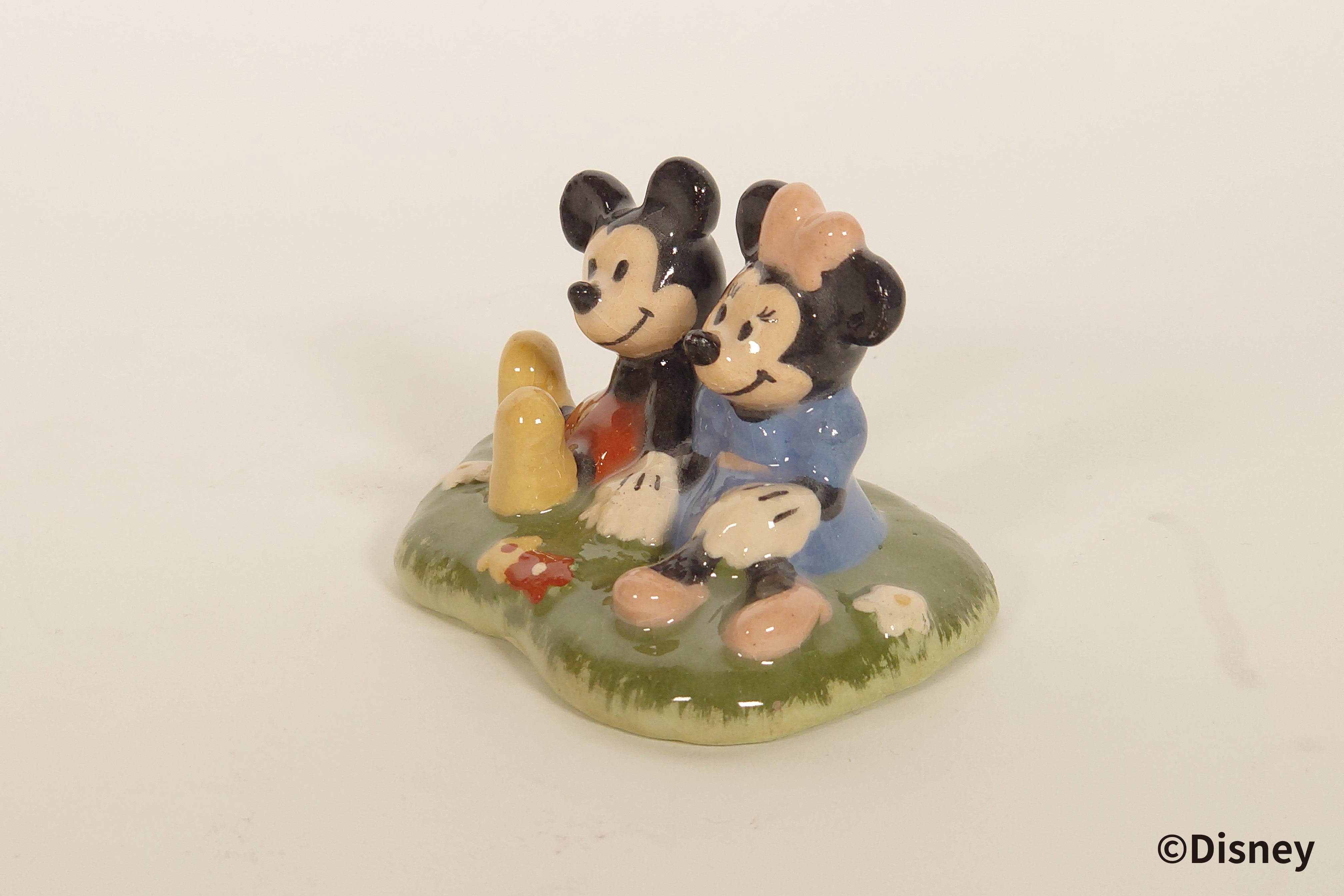 <ミッキー&ミニー>楽焼人形【ディズニー/京都伝統工芸シリーズ】