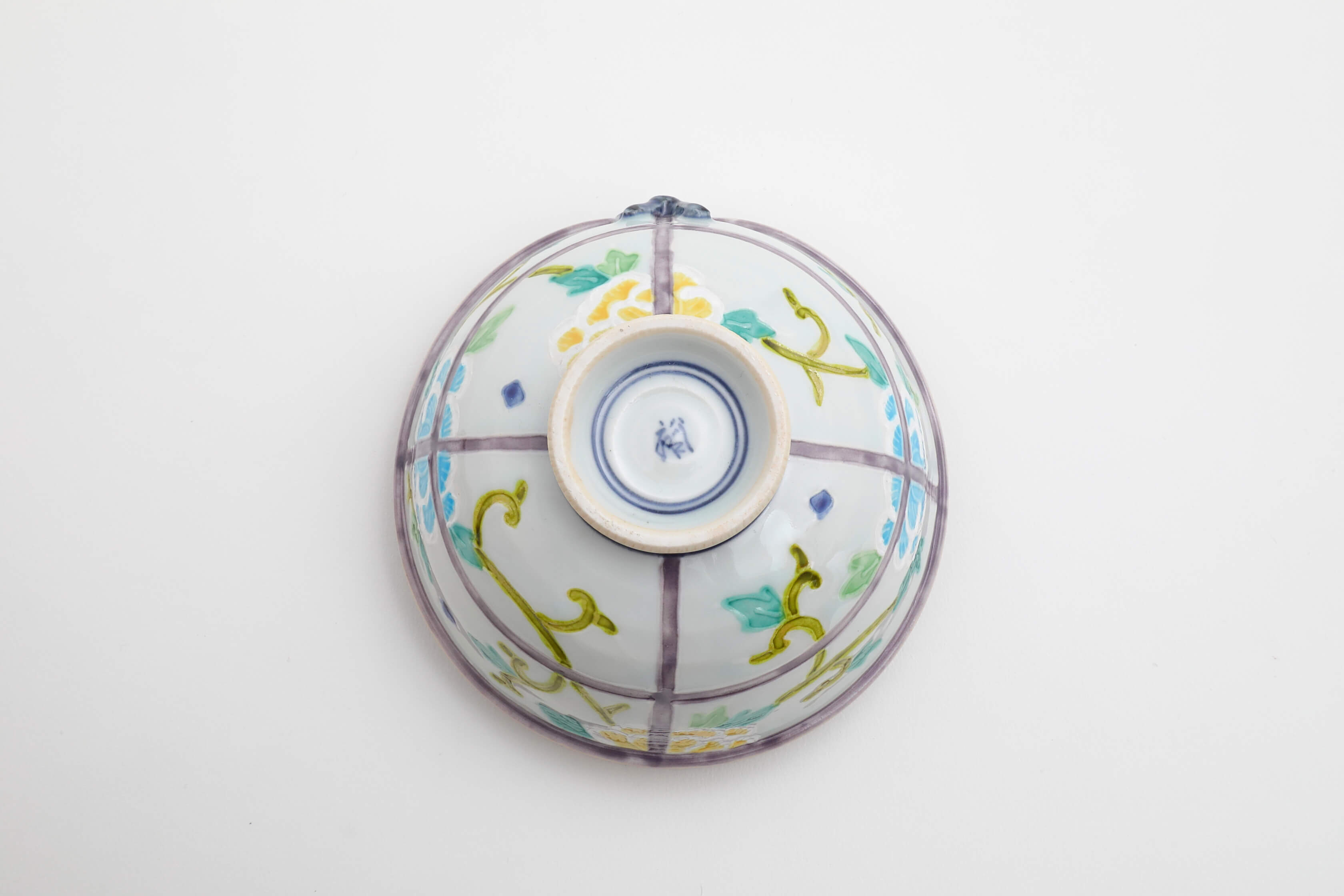 一閑人交趾牡丹(青) 飯碗