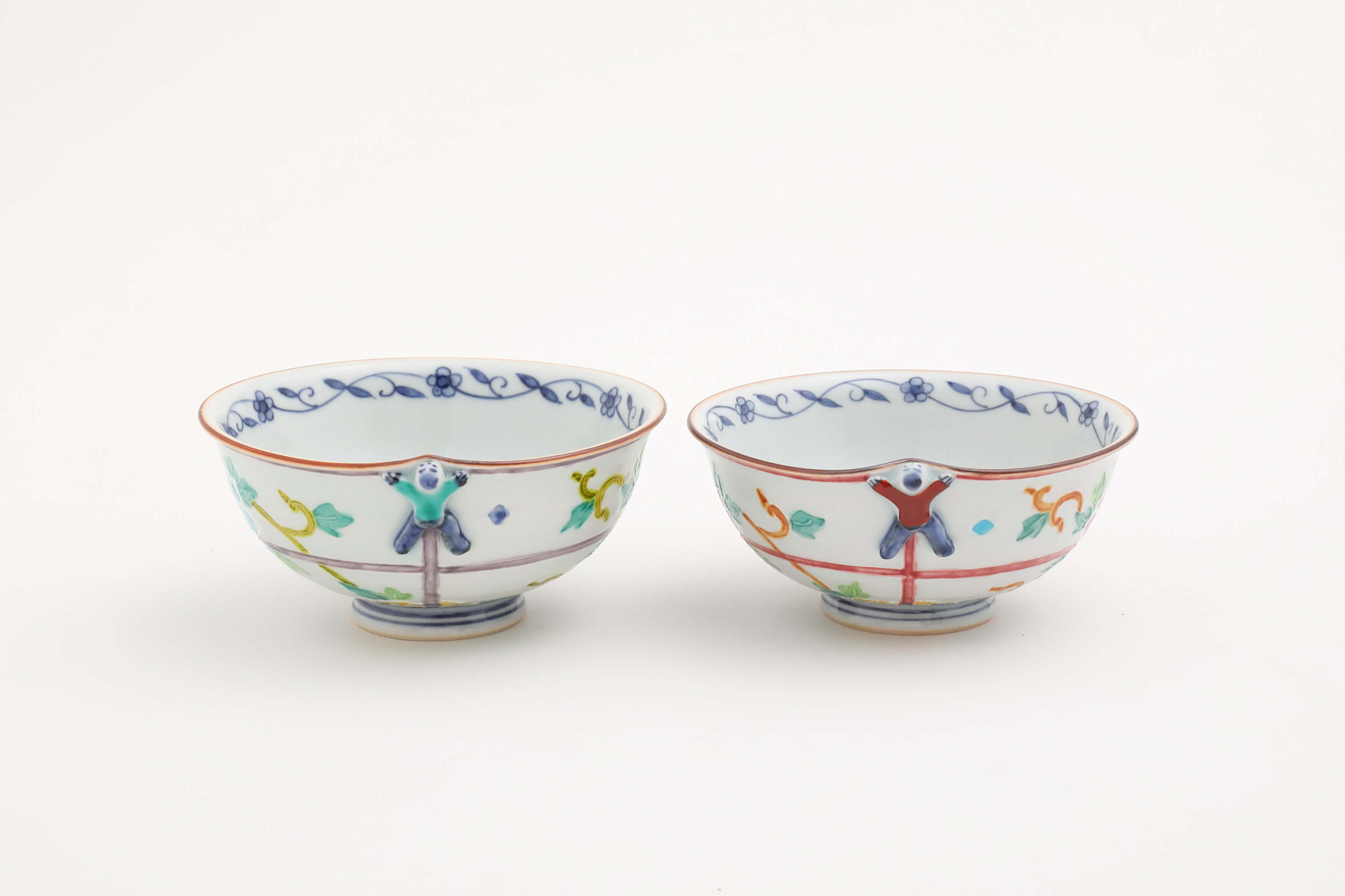 一閑人交趾牡丹(赤) 飯碗