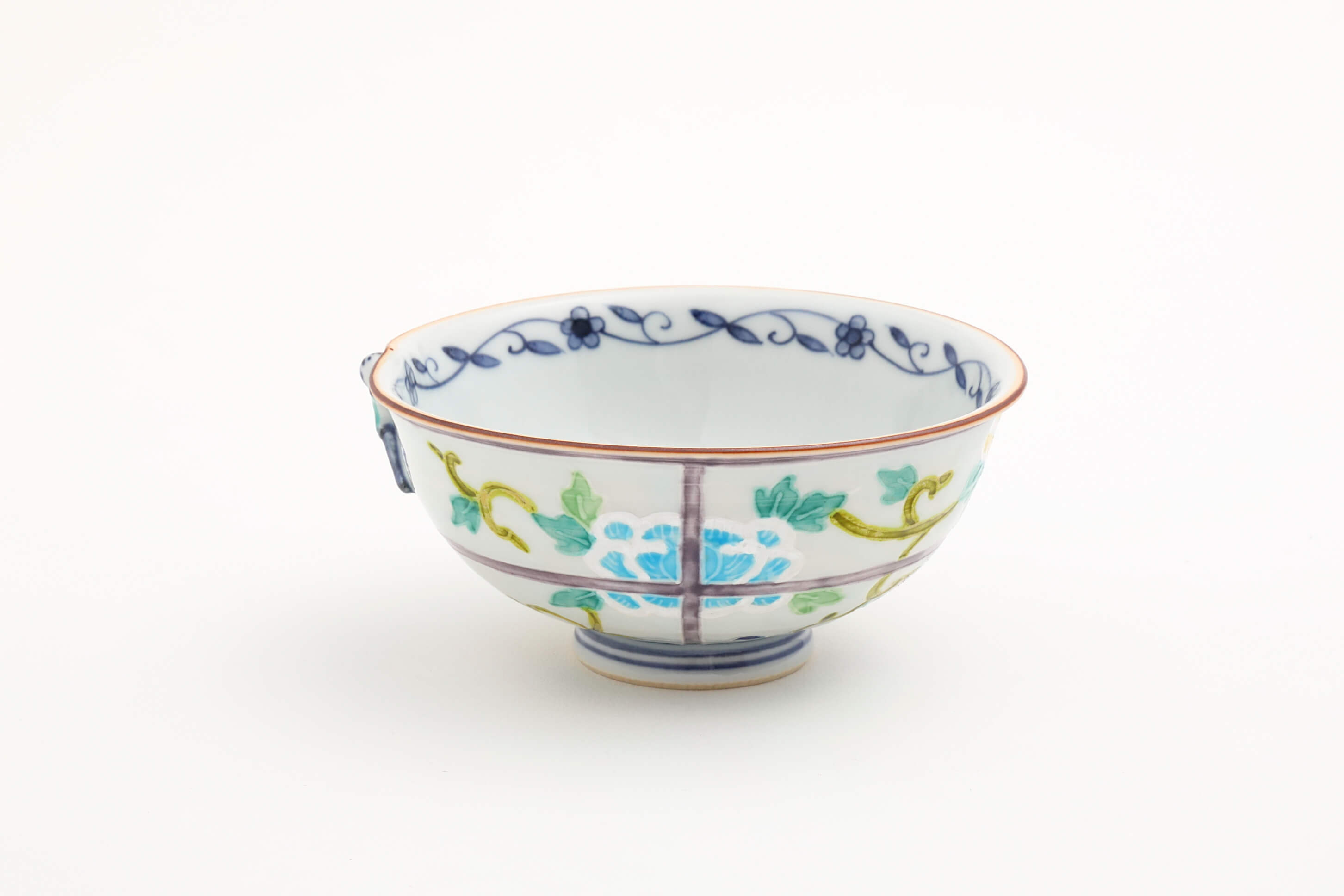 一閑人交趾牡丹(青) 飯碗