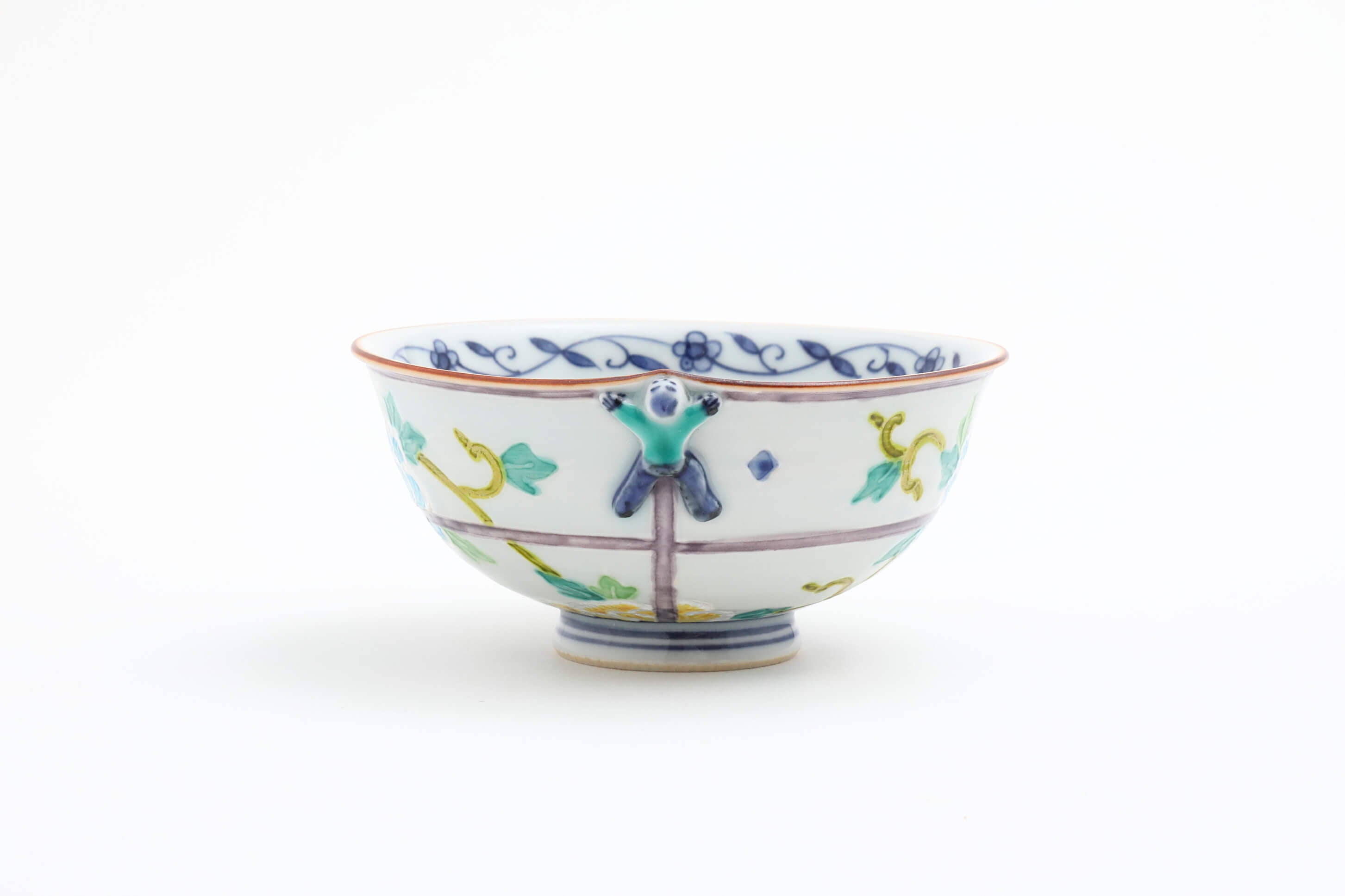 一閑人交趾牡丹(青) 飯碗