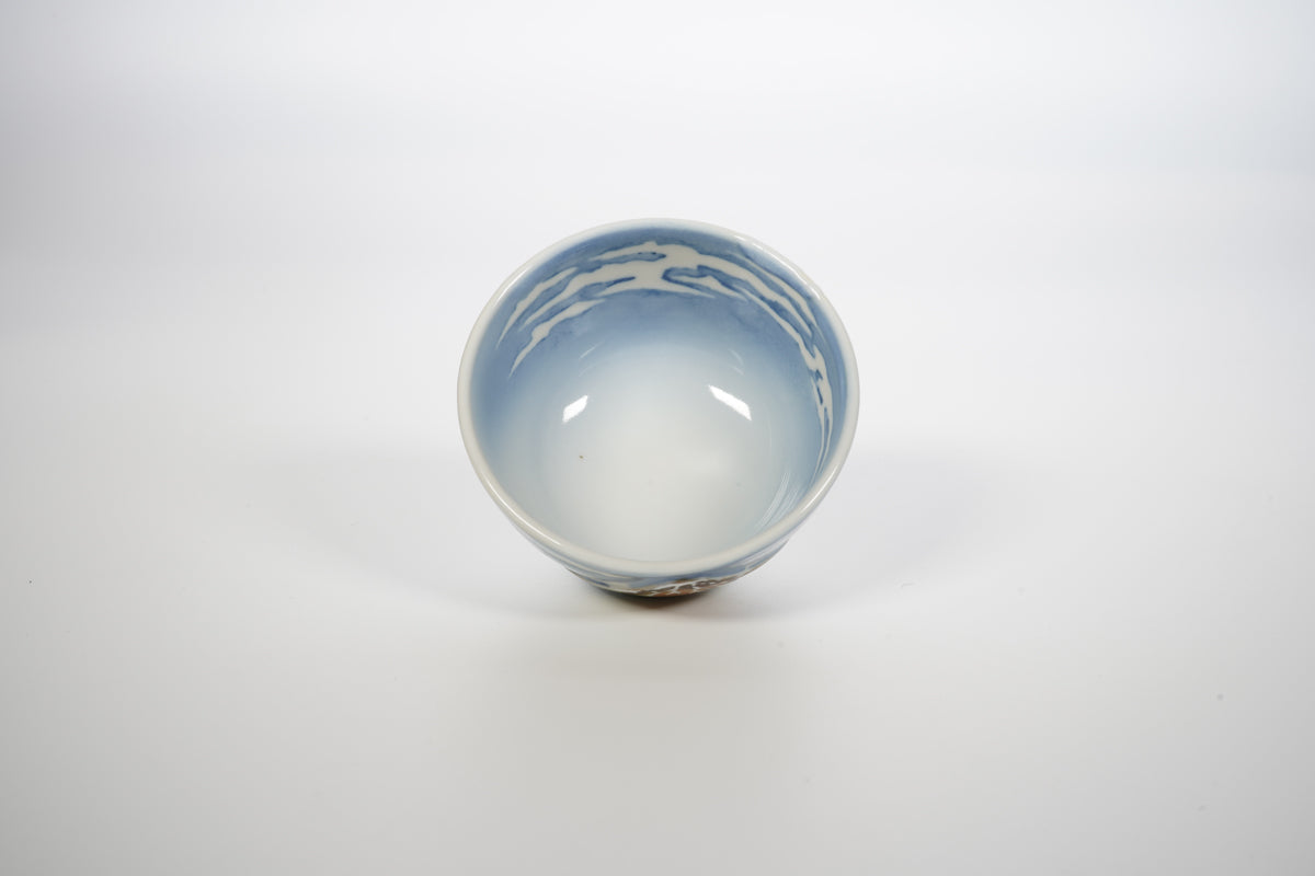 北斎写 交趾赤富士 ぐい呑【炎芸術】