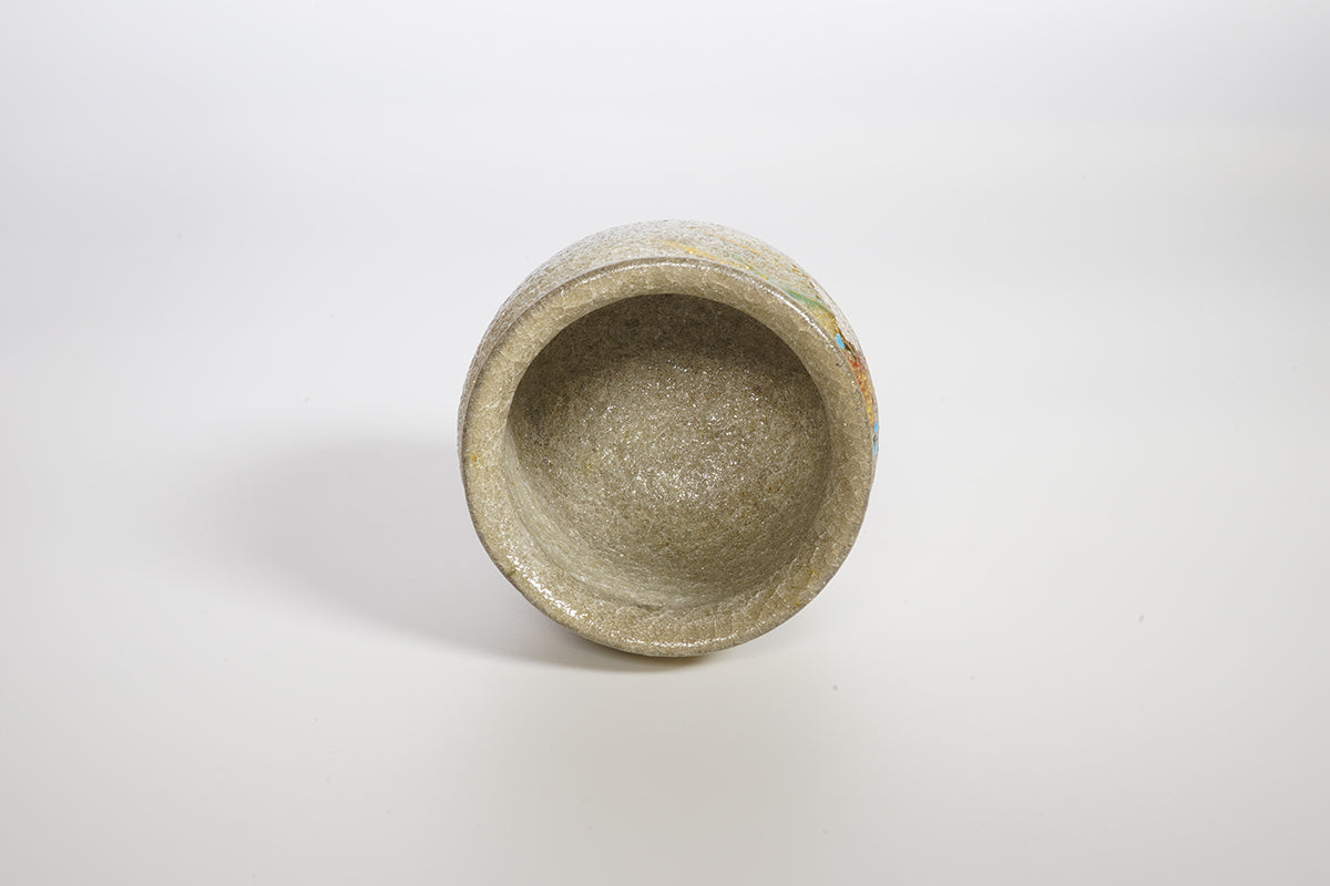 色絵金銀彩花鳥 四十雀 ぐい呑【炎芸術】