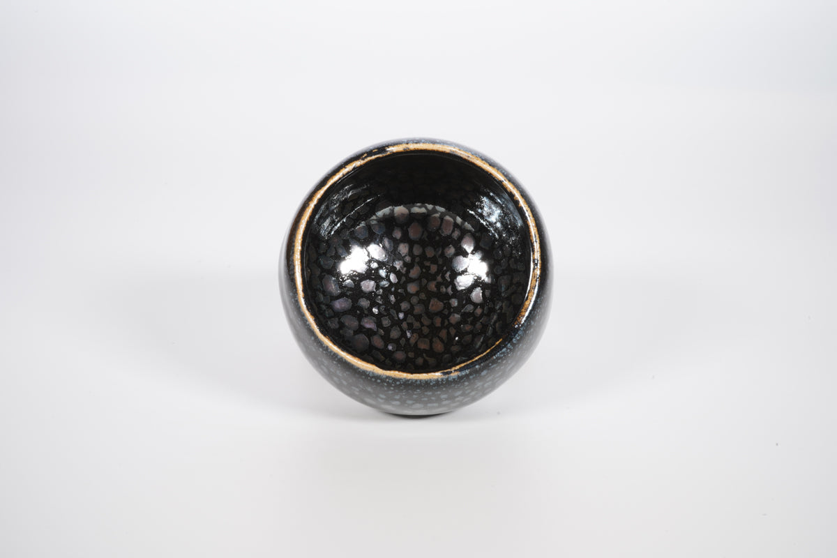 銀星天目 楽茶碗形ぐい呑【炎芸術】
