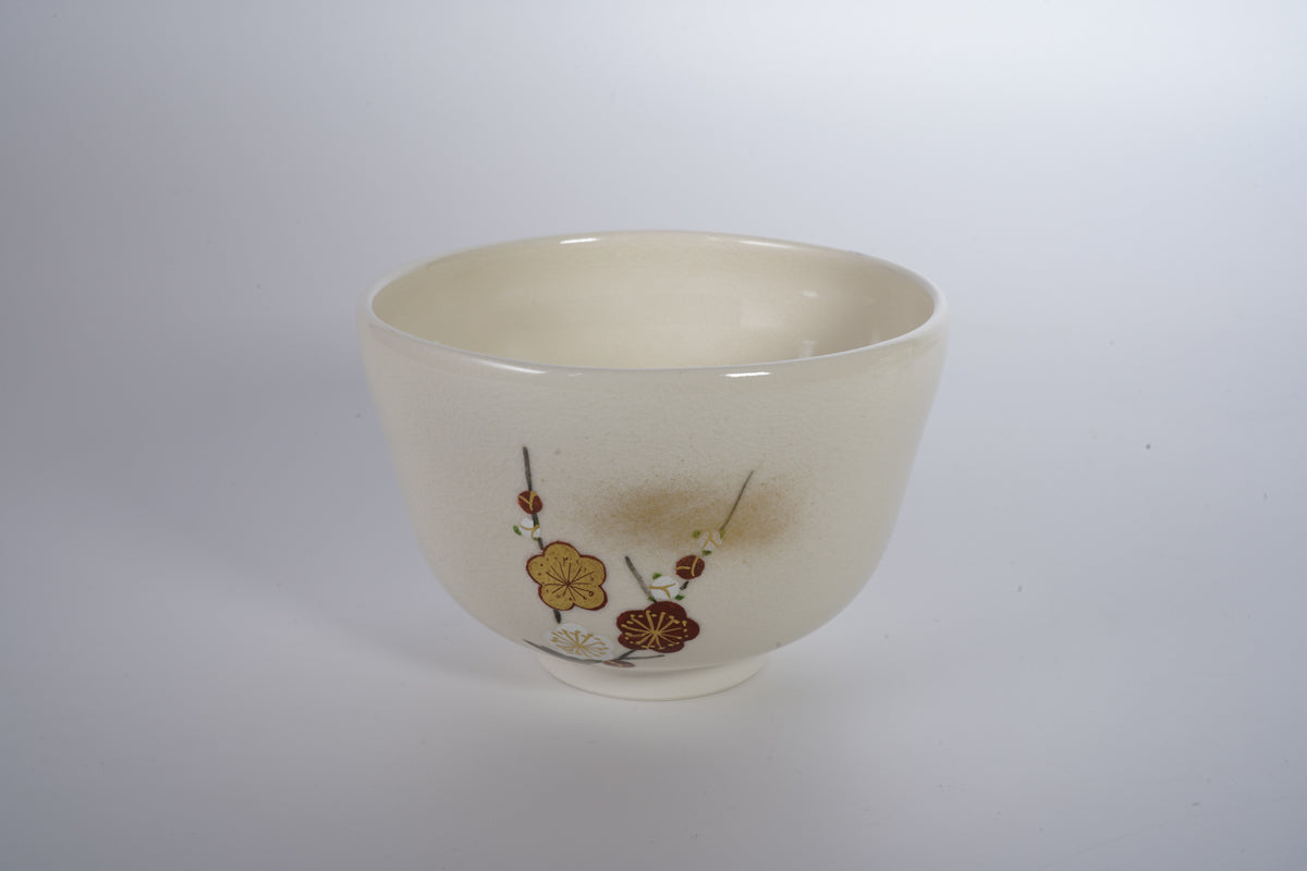 紅白梅 抹茶碗