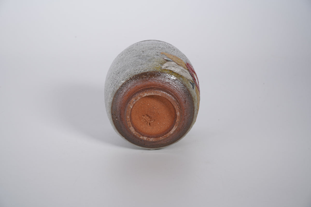 色絵金銀彩花鳥 椿に四十雀 ぐい呑【限定品】