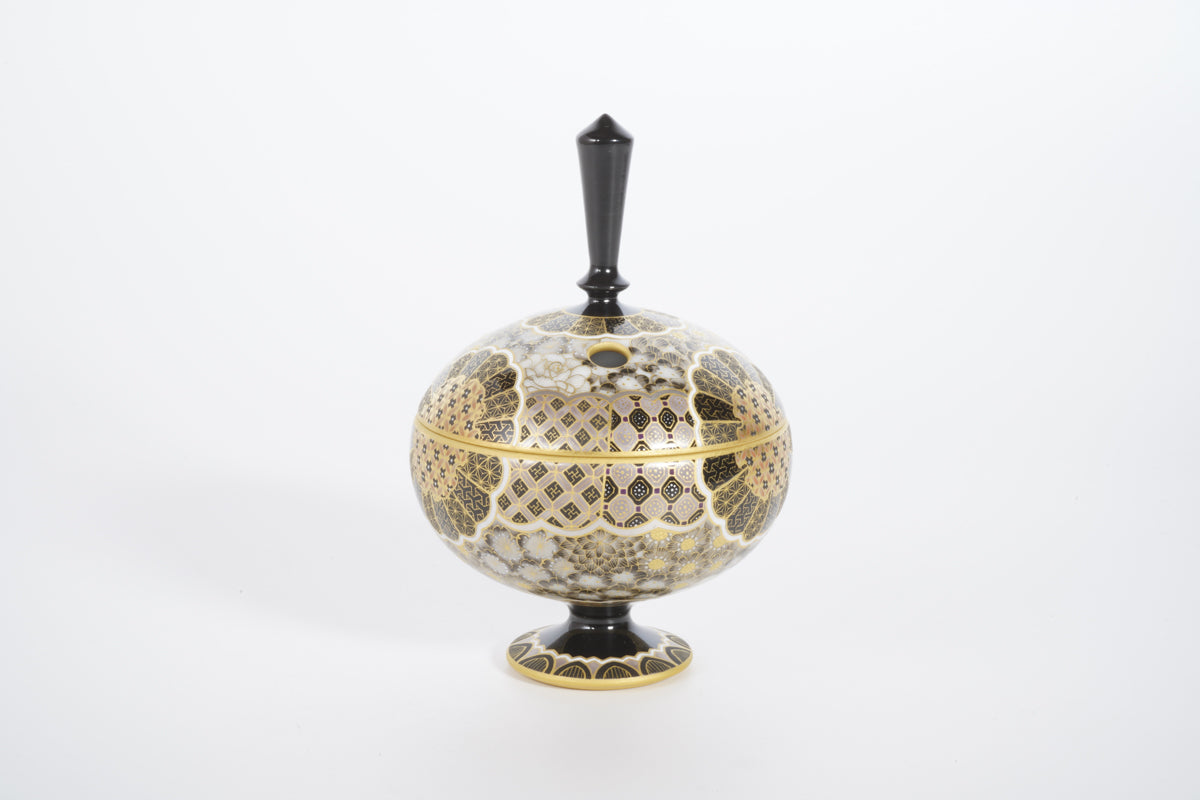 金銀彩草花小紋 香炉