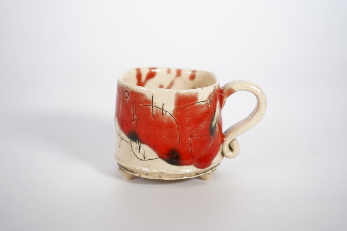 赫釉織部 珈琲碗皿