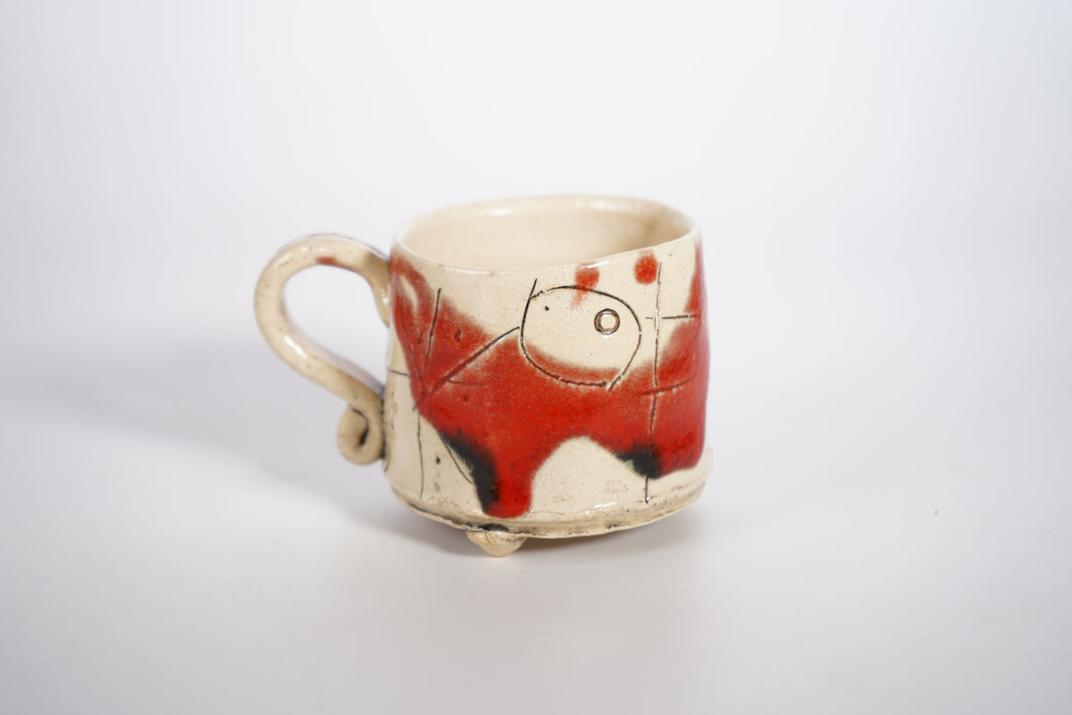 赫釉織部 珈琲碗皿