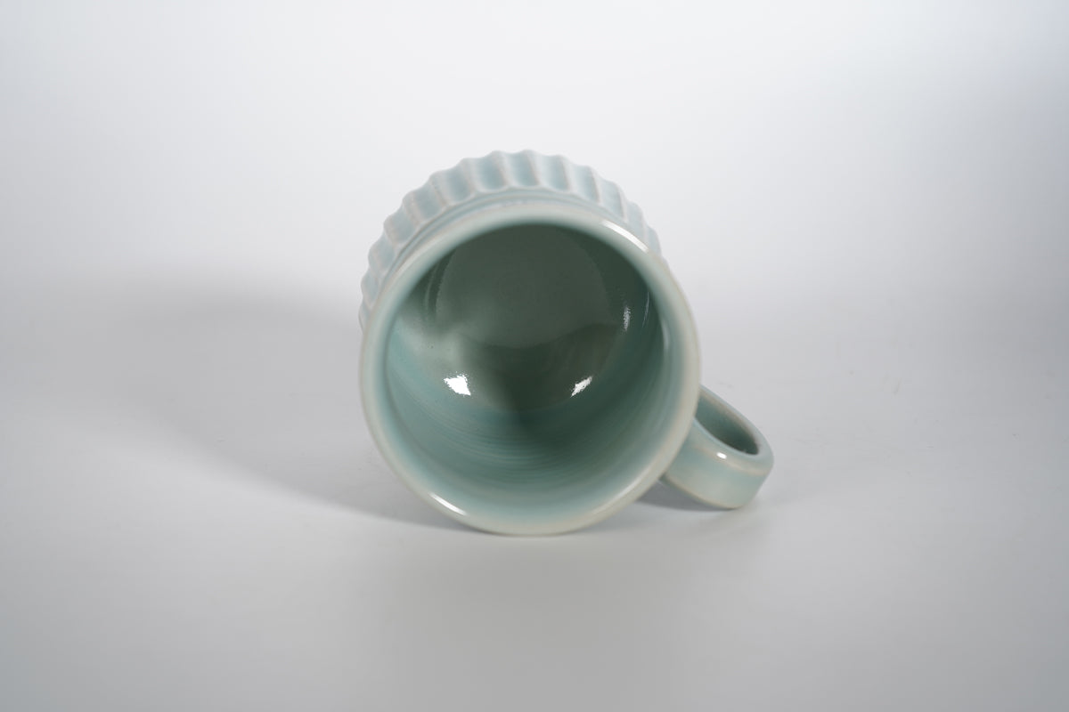 青磁そぎ三島 マグカップ