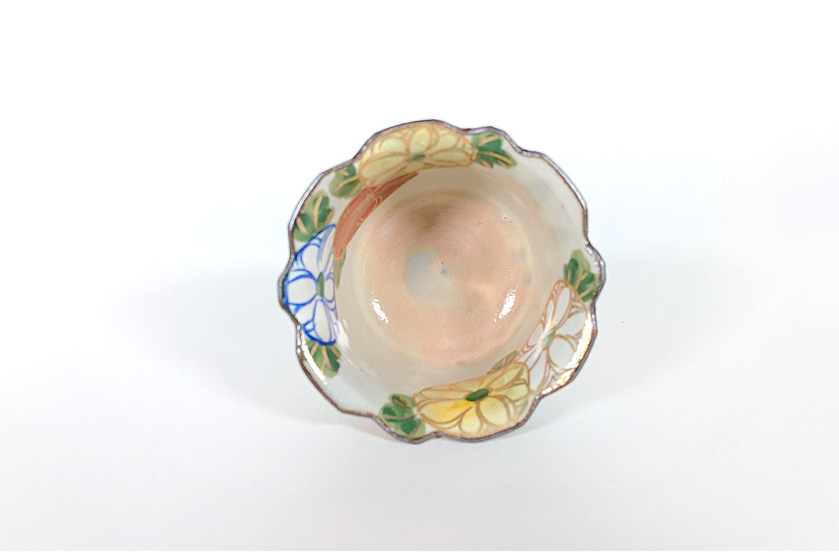 色絵乾山写 菊 小付