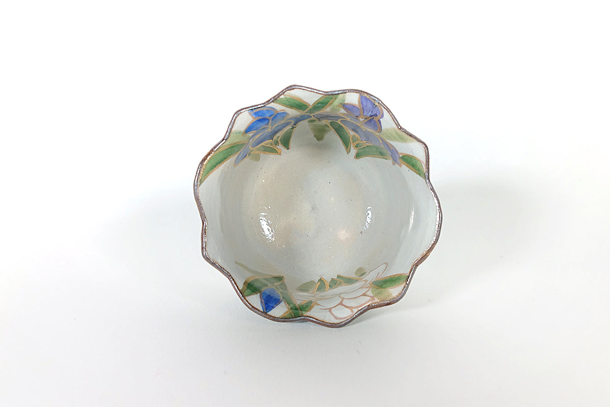 色絵乾山写 菖蒲 小付