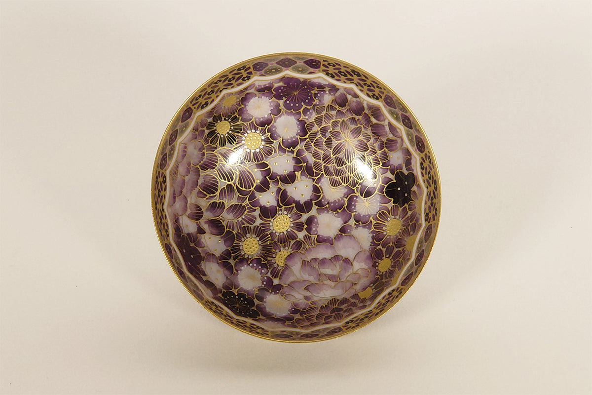 金銀彩草花 大徳 盃