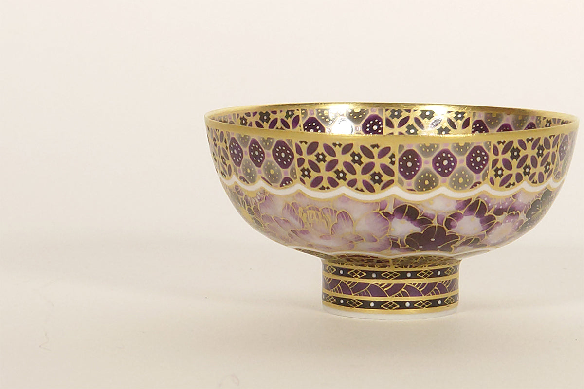 金銀彩草花 大徳 盃