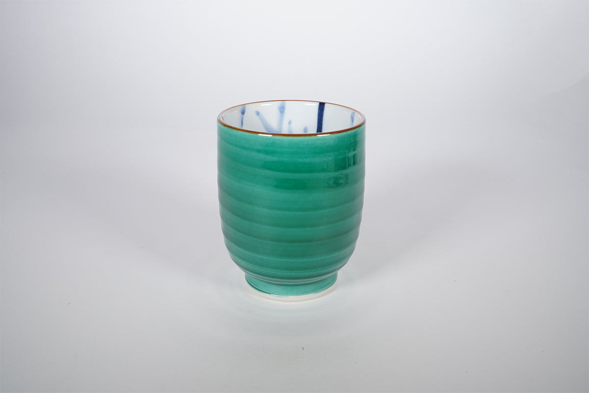 青交趾内染付竹 組湯呑