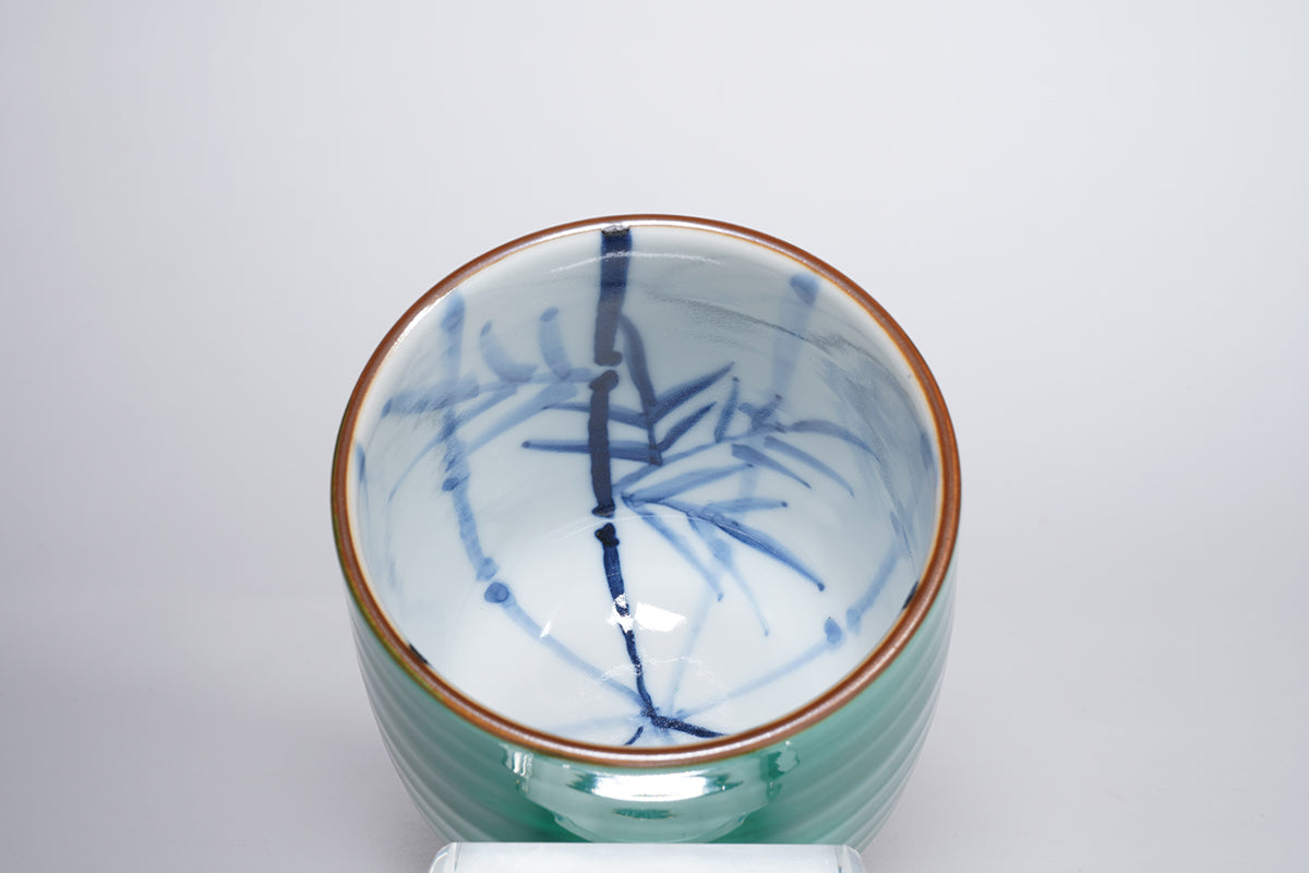 青交趾内染付竹 組湯呑