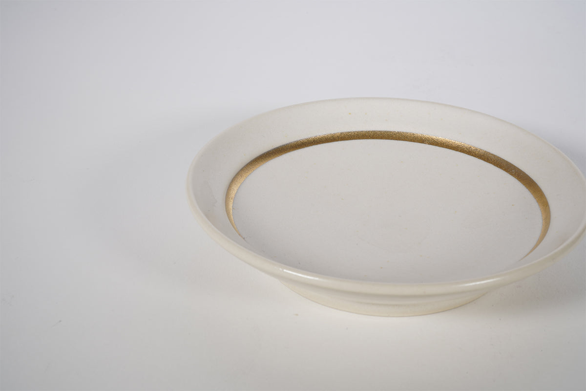 クリーム 金彩 小皿