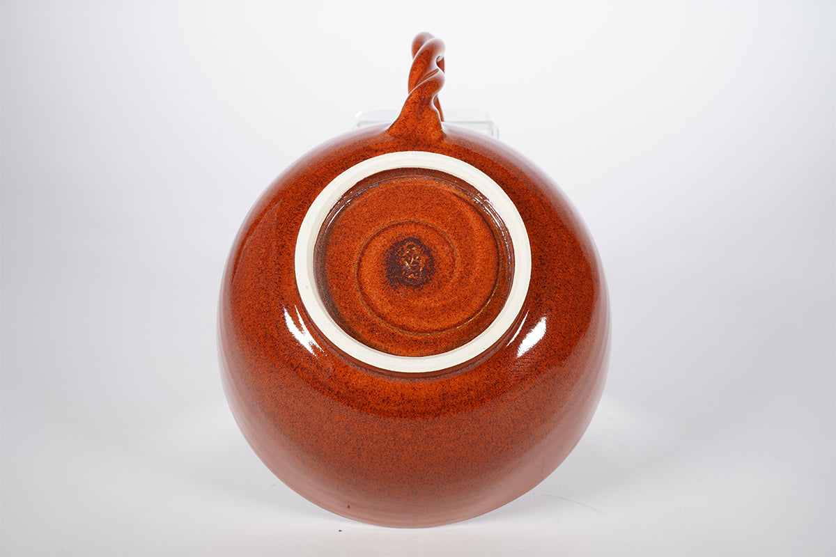 柿釉 ねじり手 スープカップ