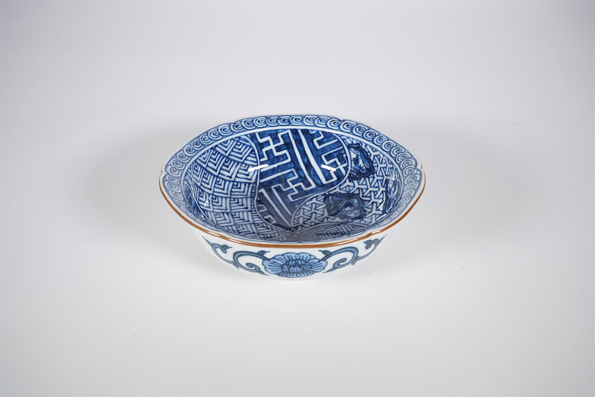 染付祥瑞古紋 平渕向付