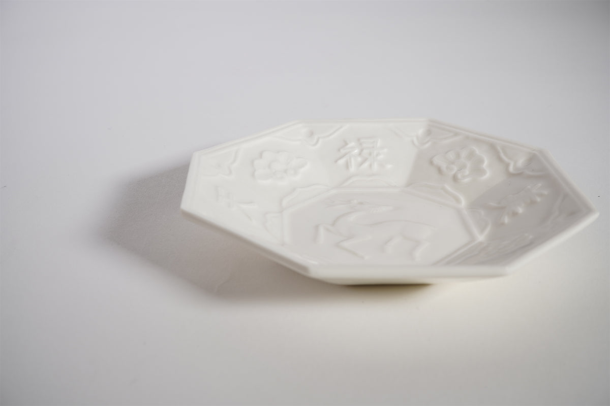 天之美禄 白瓷 小皿
