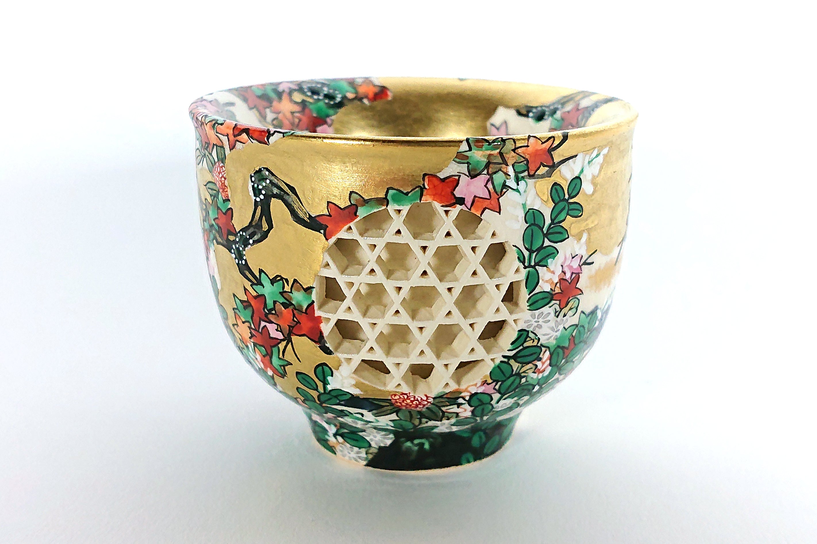 等伯写楓図 透かしぐい呑