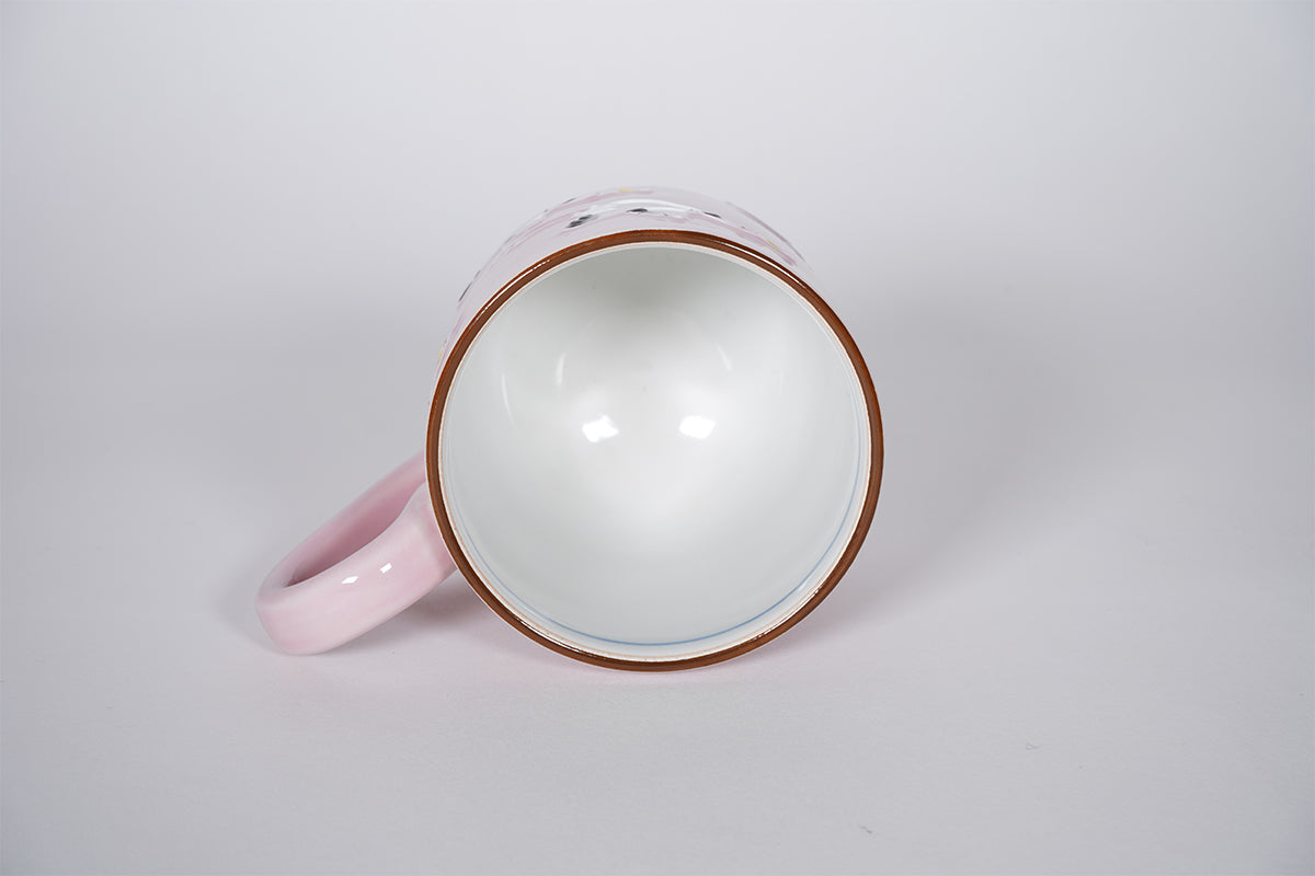 鶴に松竹梅 赤 マグカップ