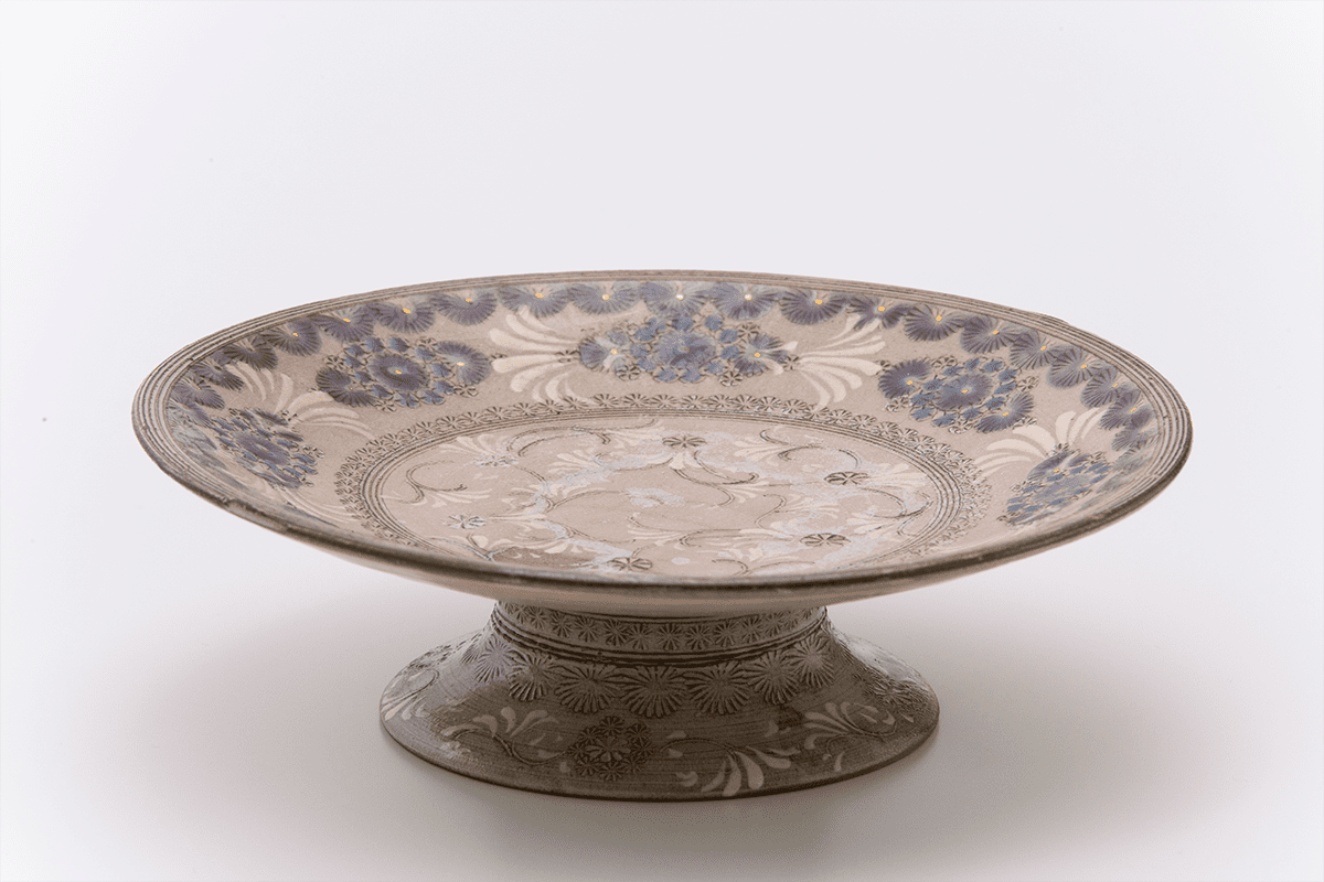 ケーキスタンド 紫彩華紋