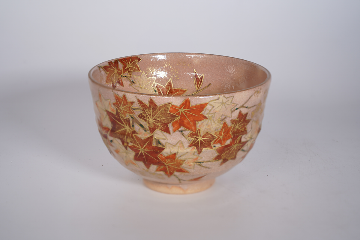 抹茶碗 乾山写紅葉