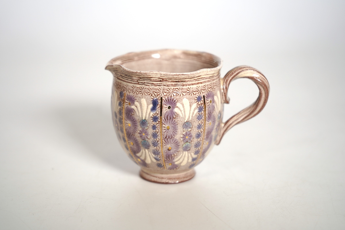 ミルクピッチャー 紫彩華紋