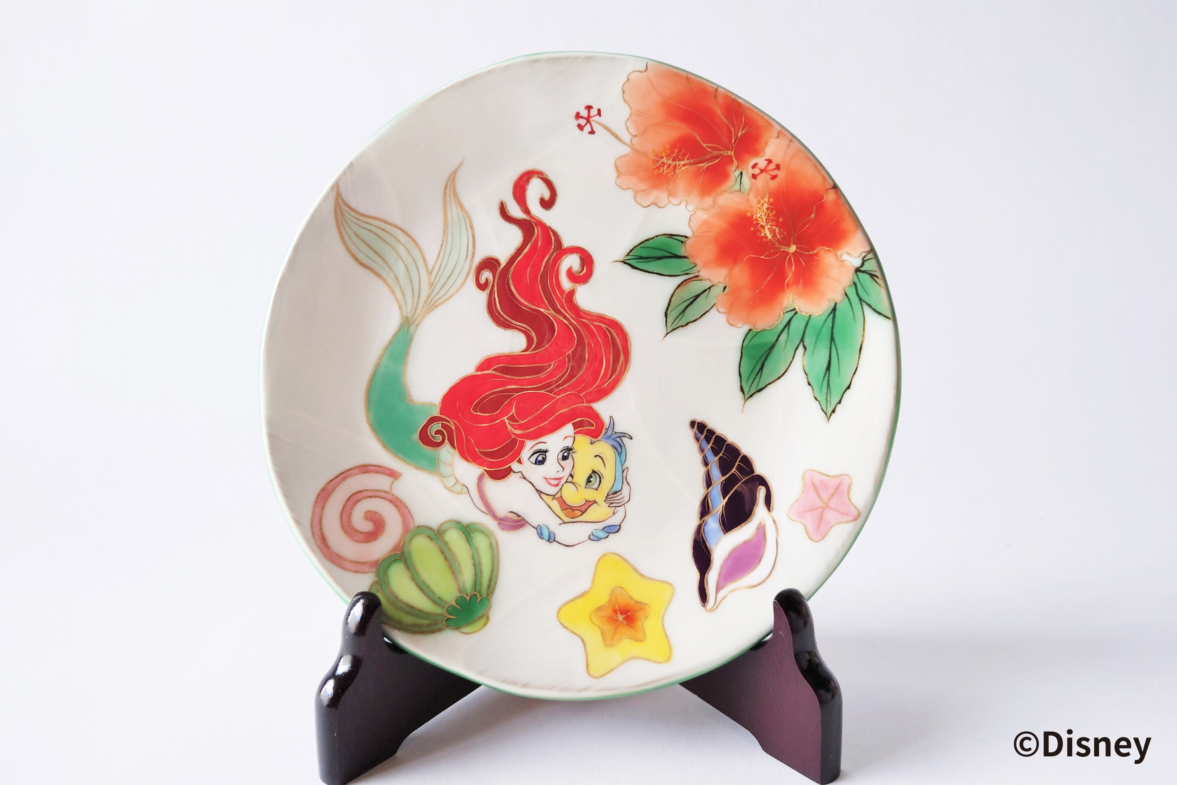 ディズニープリンセス アリエル 飾皿【ディズニー/京都伝統工芸シリーズ】