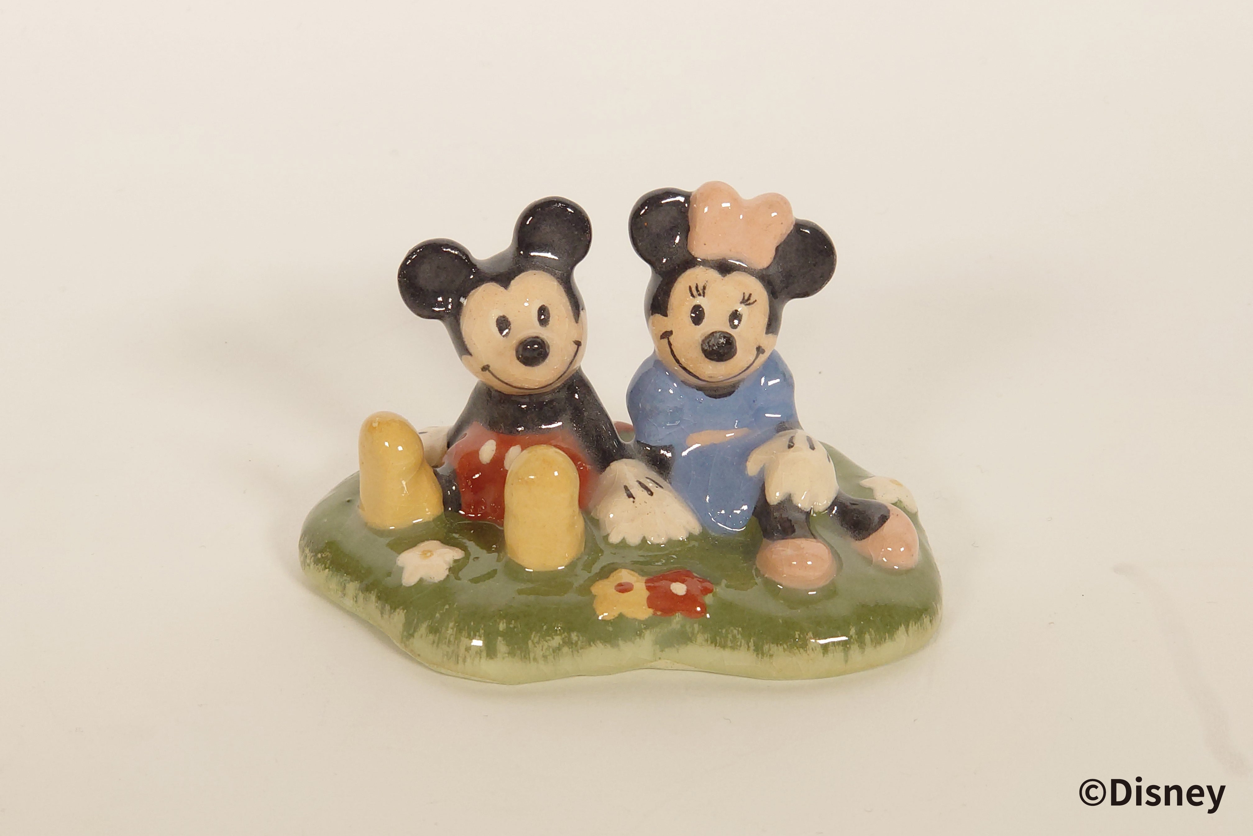 <ミッキー&ミニー>楽焼人形【ディズニー/京都伝統工芸シリーズ】