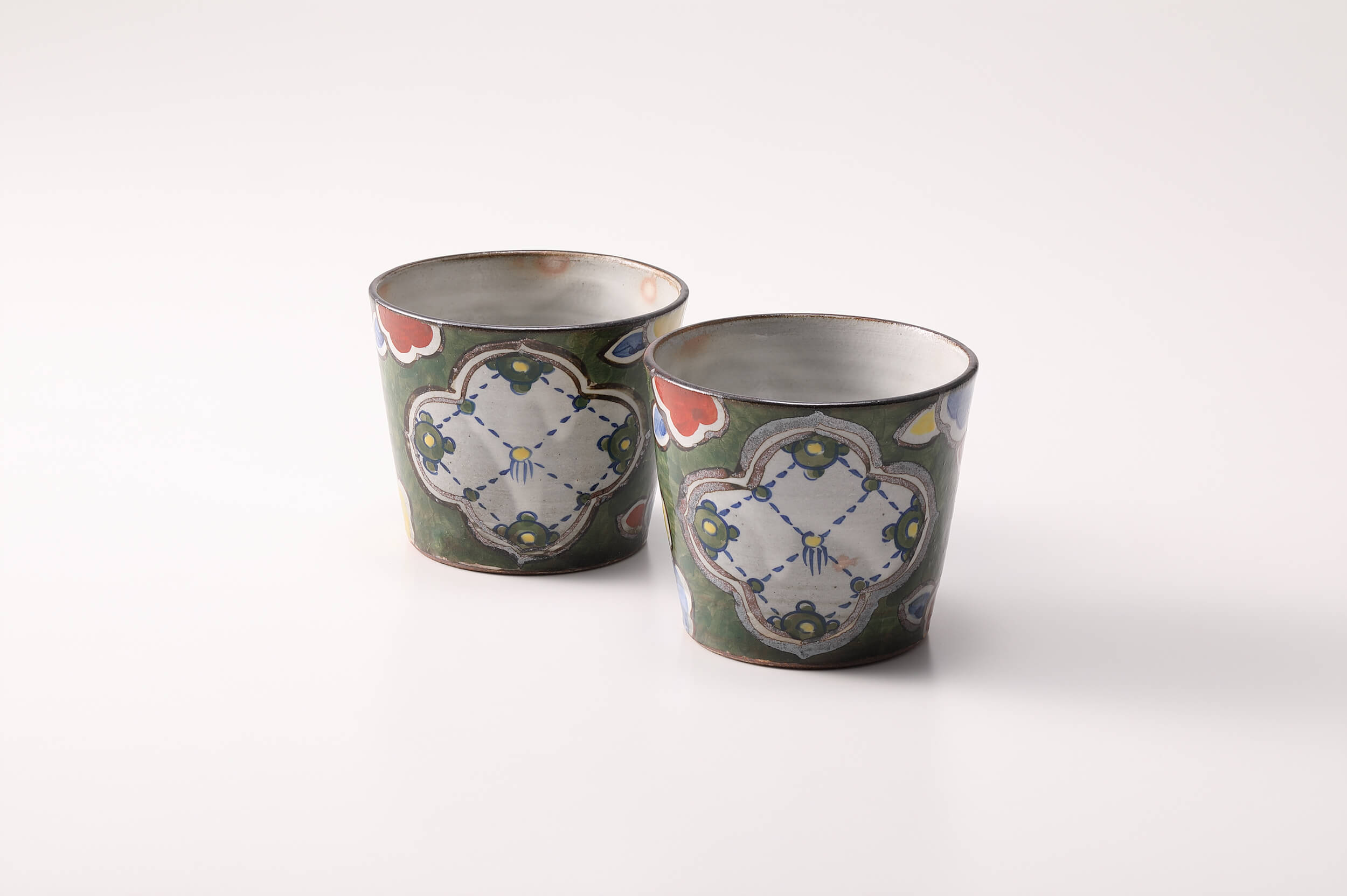 乾山 瓔珞紋 カップ200ペア