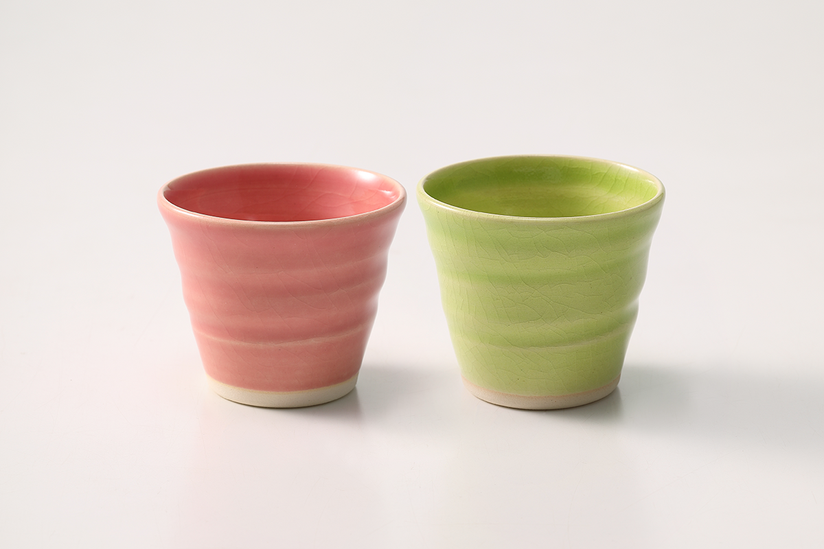 ゆらぎ カップ200ペア - ピンクandライム