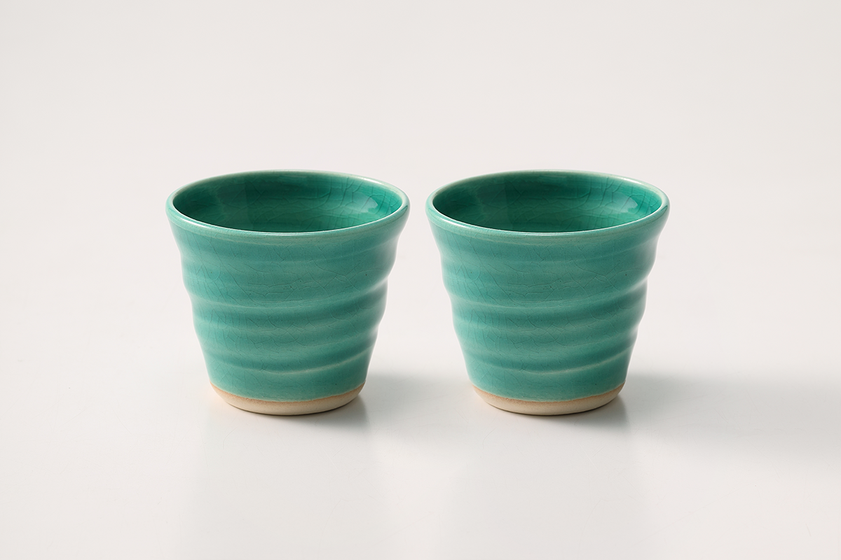 ゆらぎ カップ200ペア - グリーンandグリーン