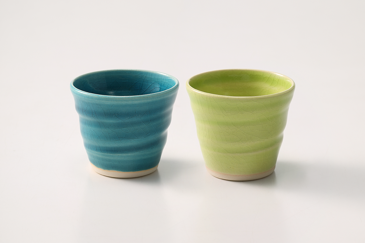 ゆらぎ カップ200ペア - ブルーandライム