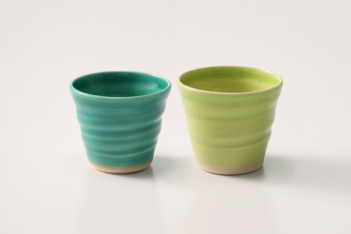 ゆらぎ カップ200ペア - ライムandグリーン