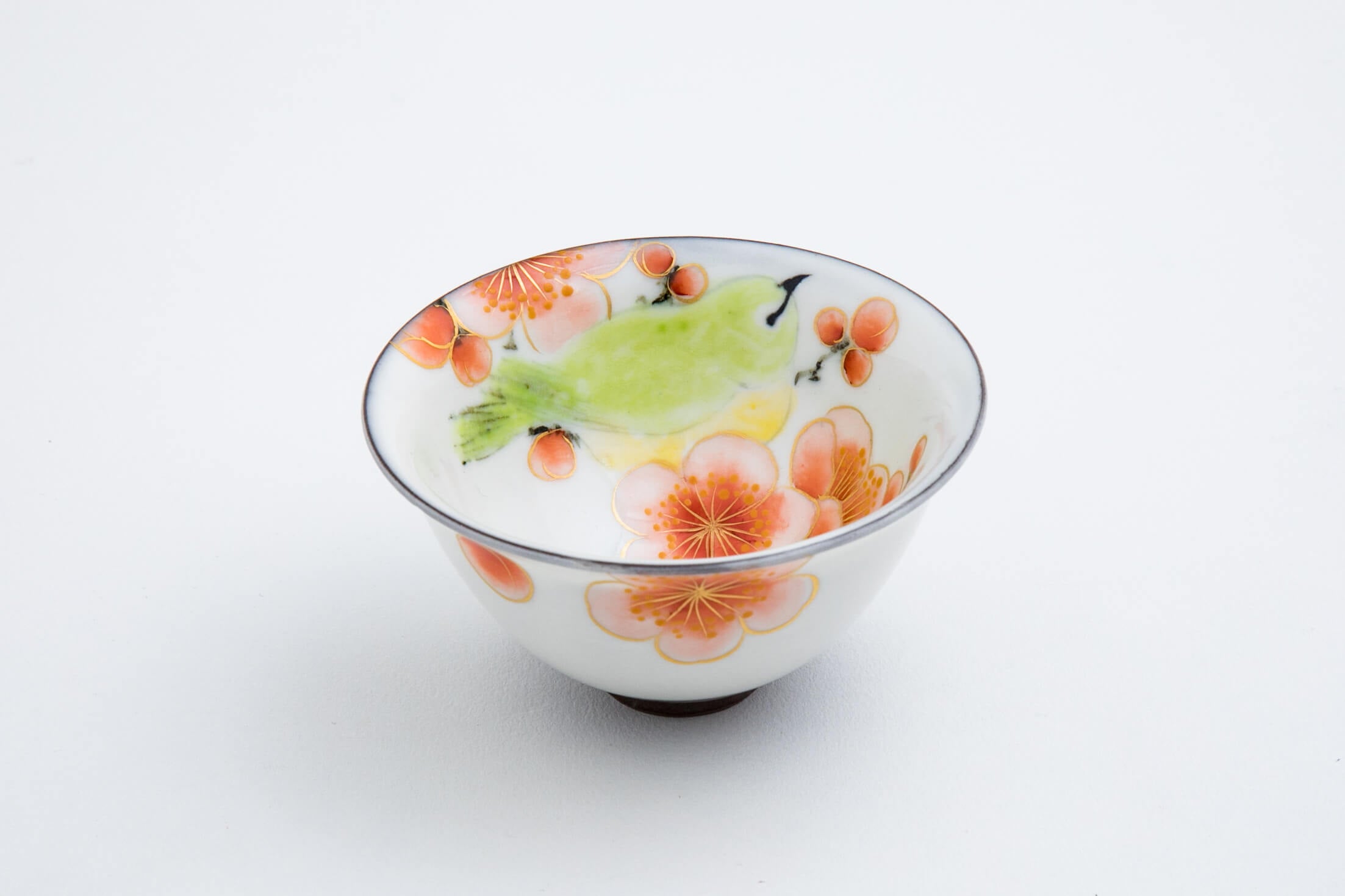 花鳥図 梅 メジロ 盃