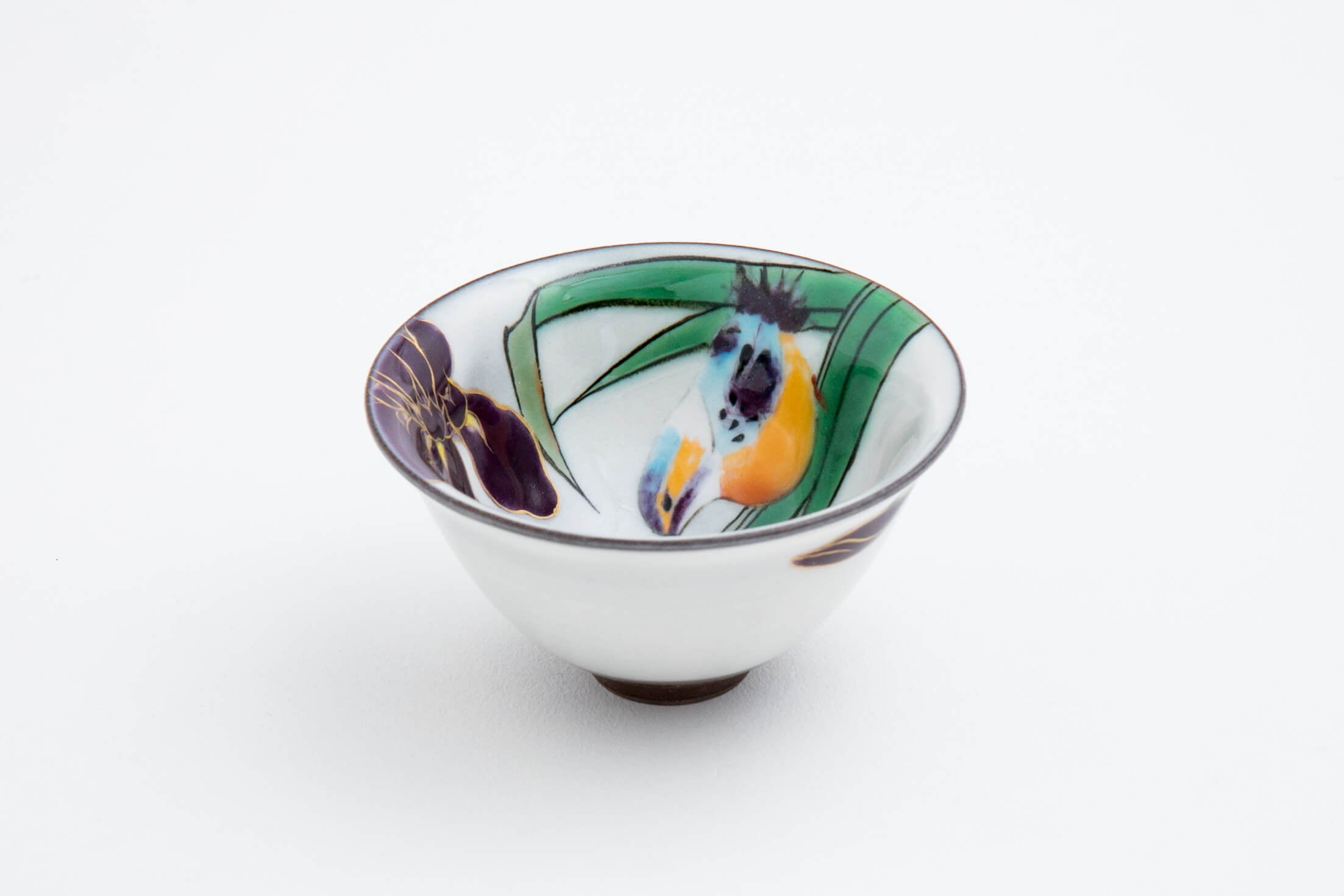 花鳥図 菖蒲 カワセミ 盃