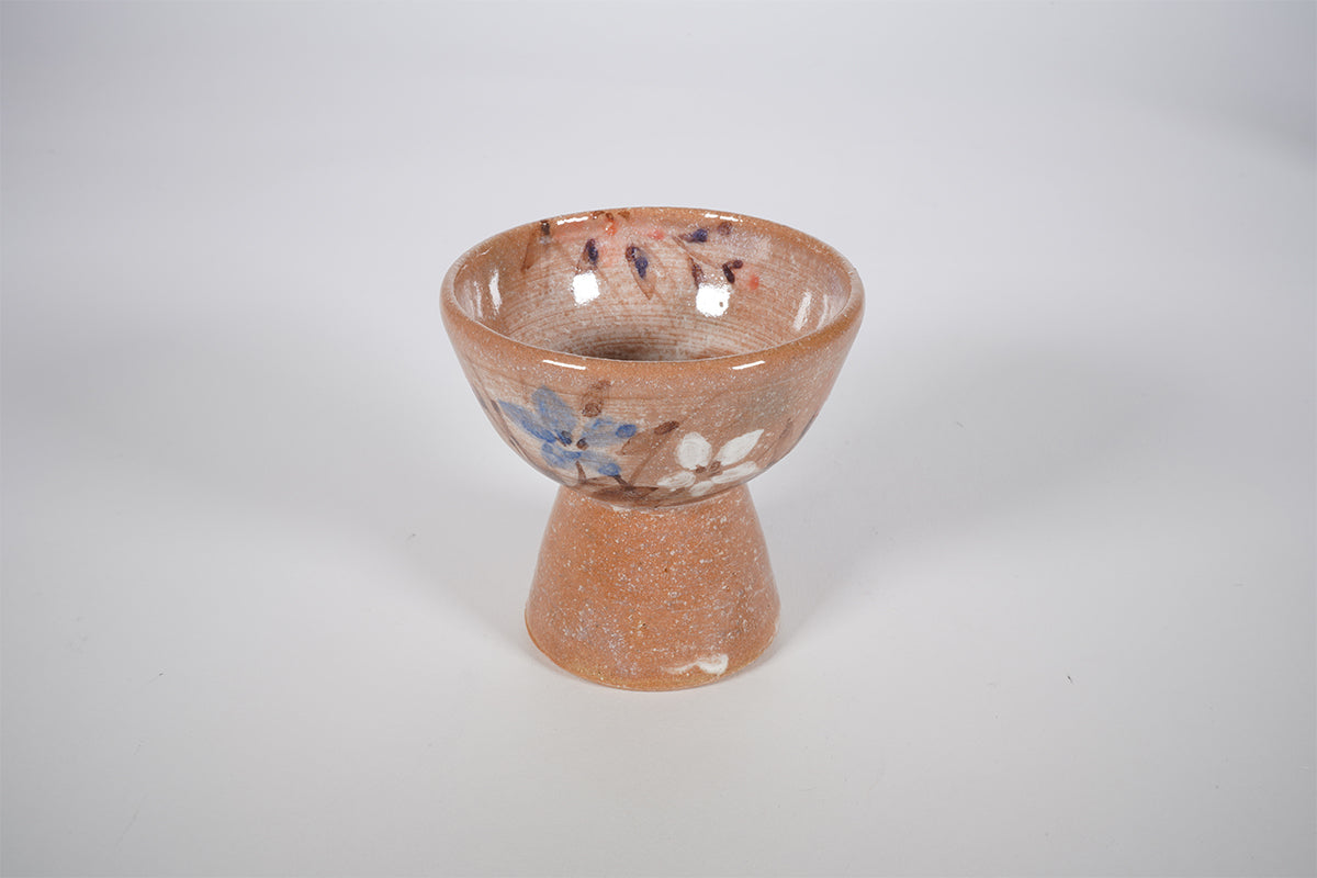 赤土 桔梗 高台杯