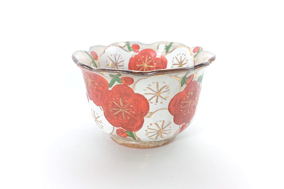 色絵乾山写 梅 小付