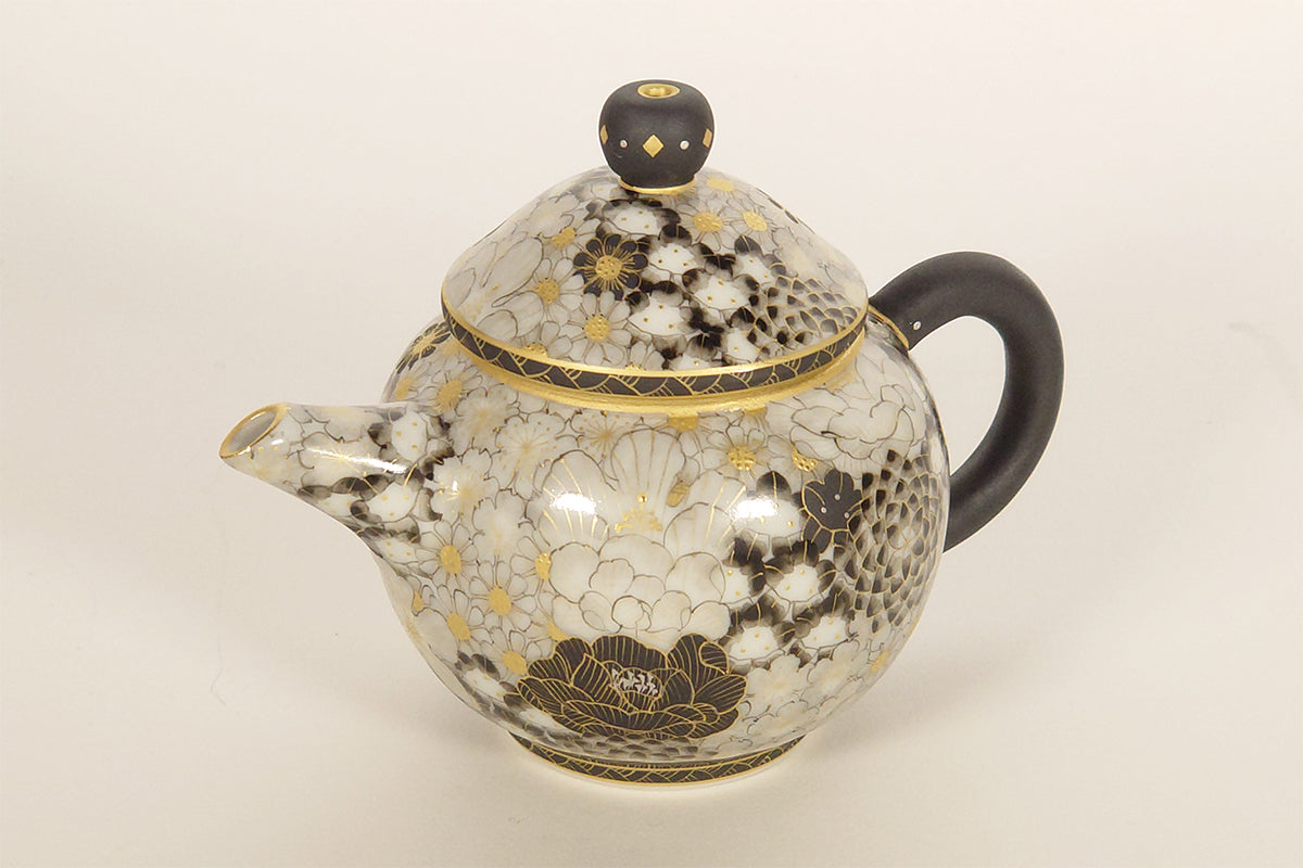 金銀彩草花 茶注