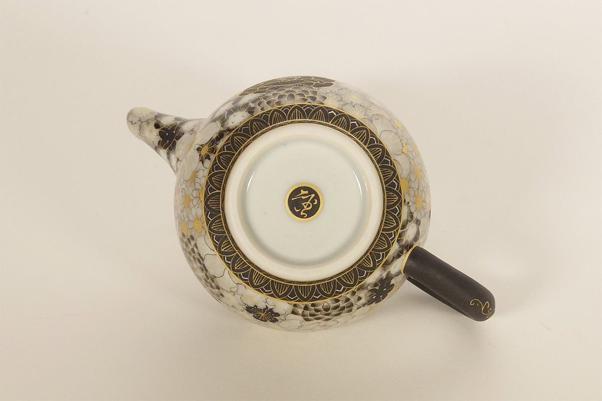 金銀彩草花　茶注
