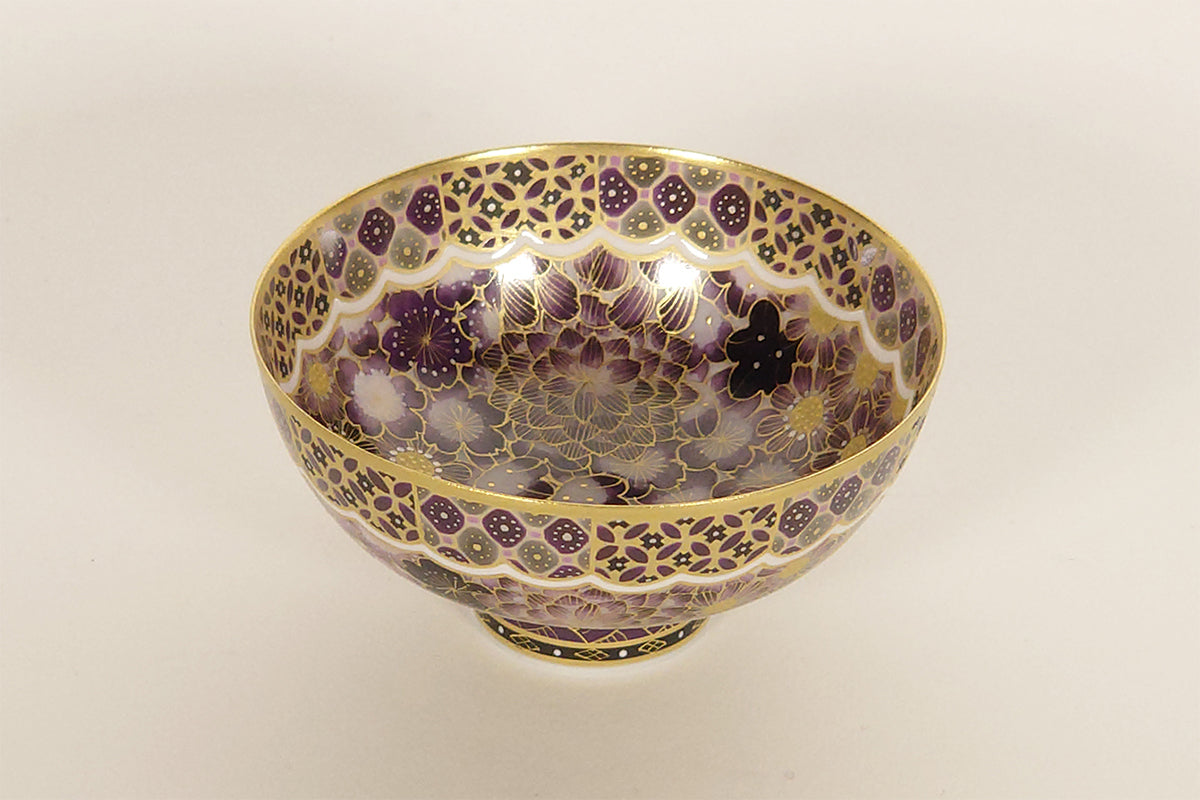 金銀彩草花 大徳 盃