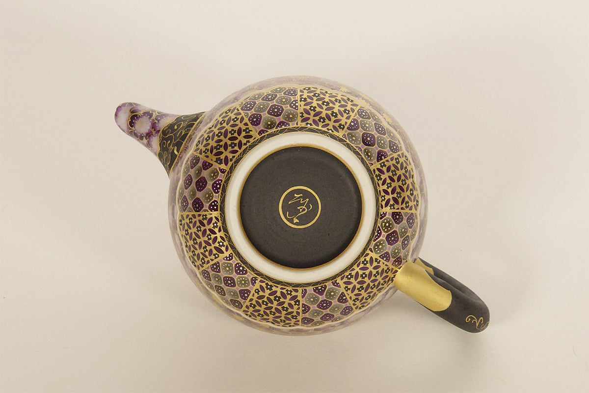 金銀彩草花 大徳　茶注