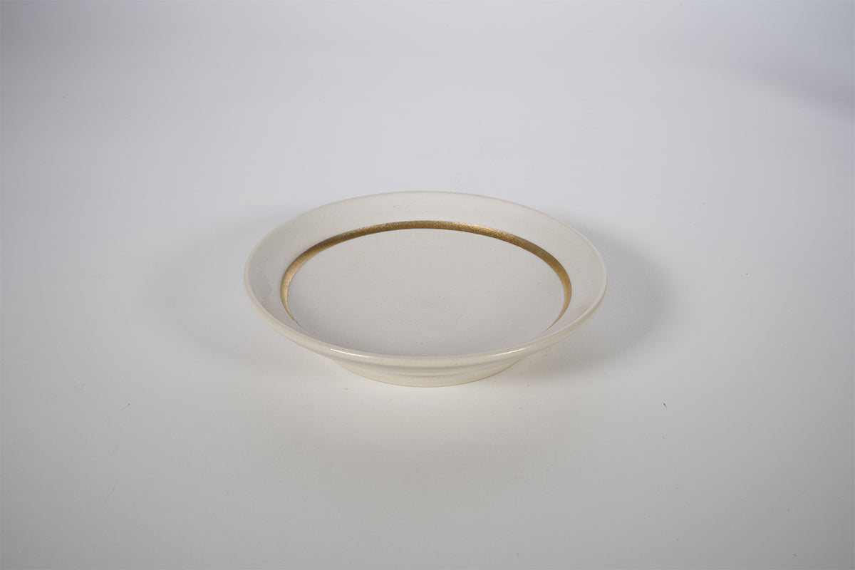 クリーム 金彩 小皿
