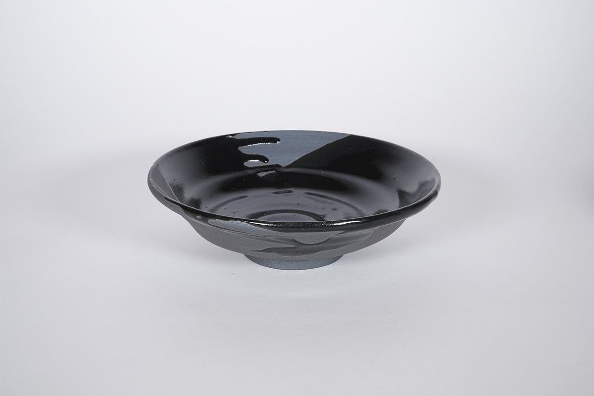 流彩 黒 鉢